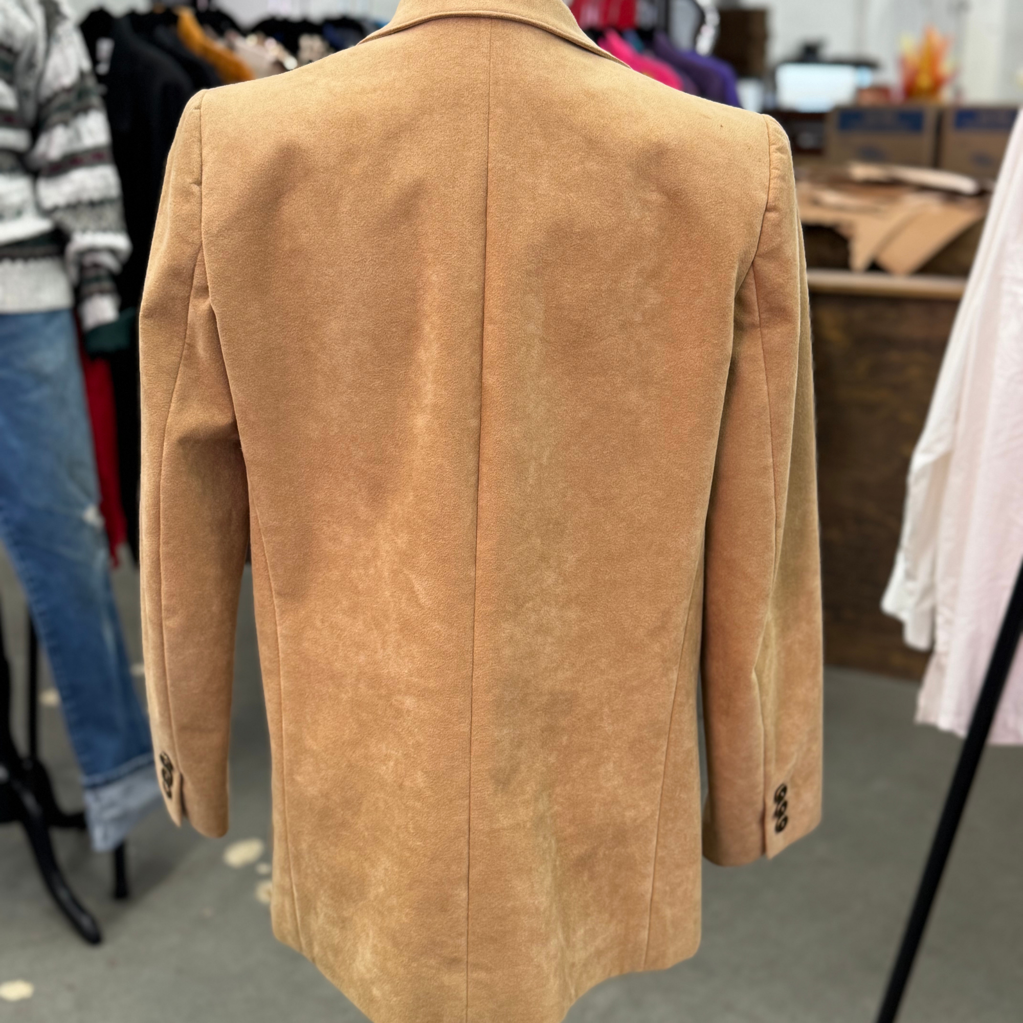 Faux Suede Blazer