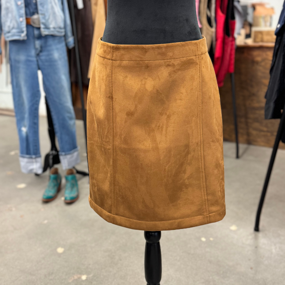Faux Suede Skirt