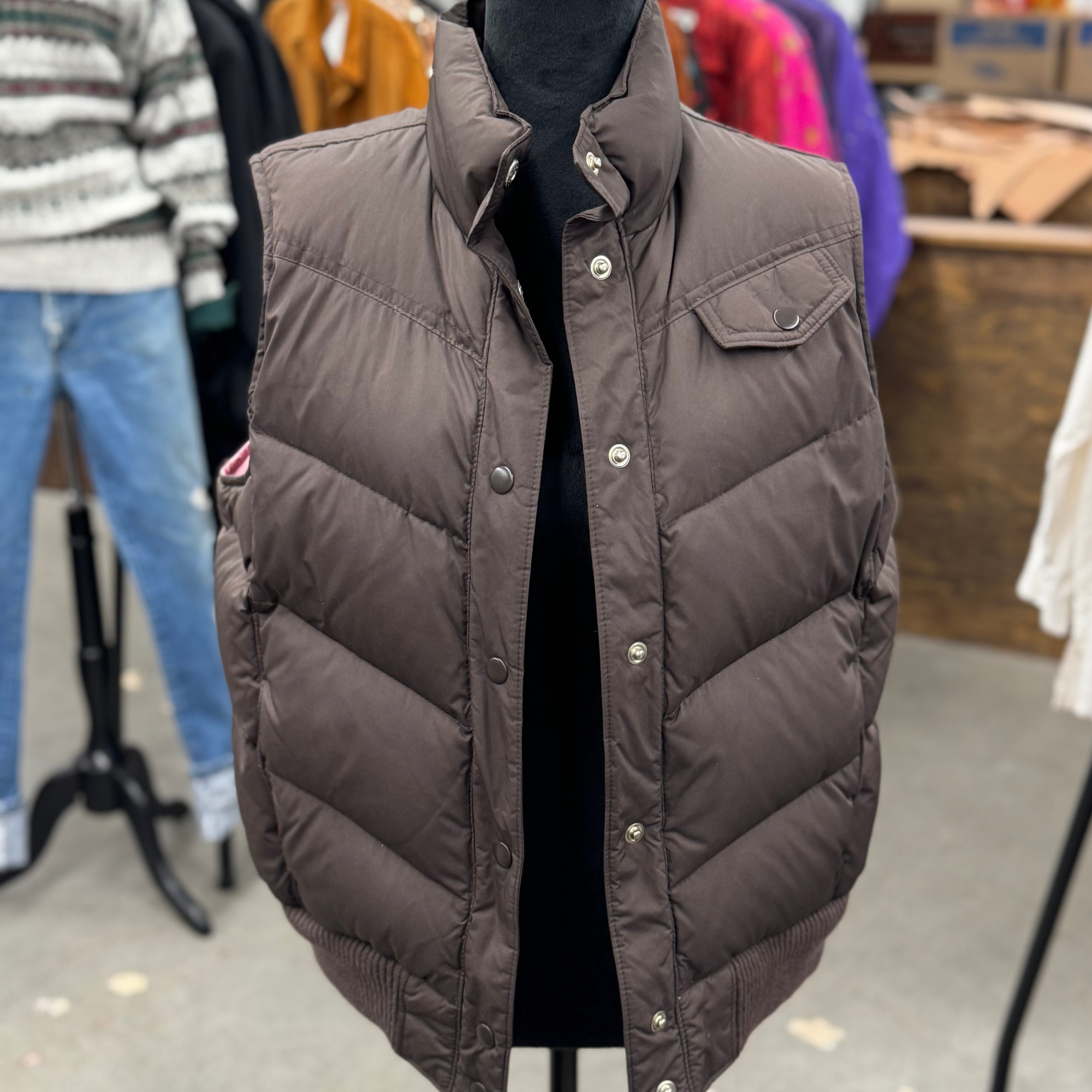 Gap Blue Label Dark Brown Puffy Vest