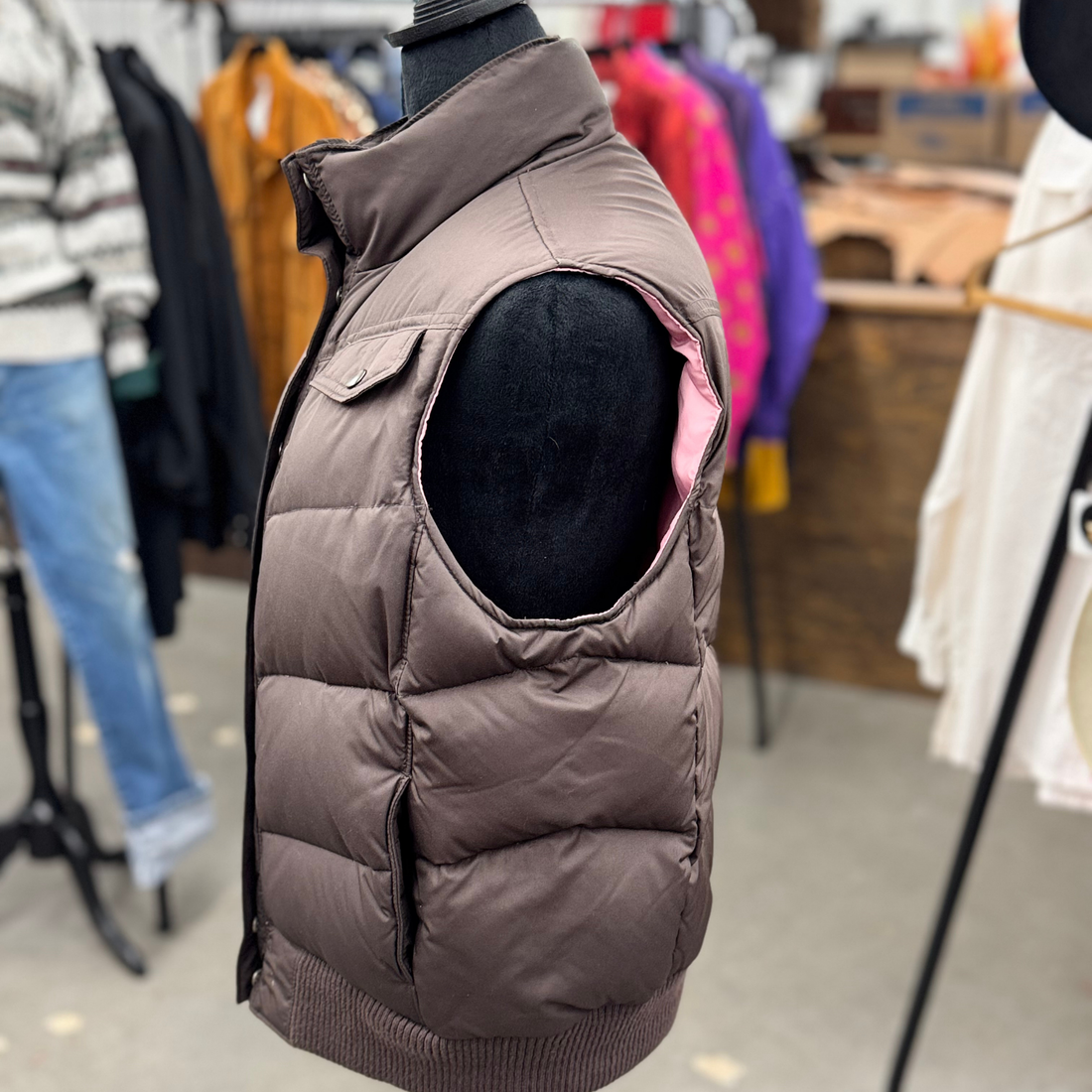 Gap Blue Label Dark Brown Puffy Vest