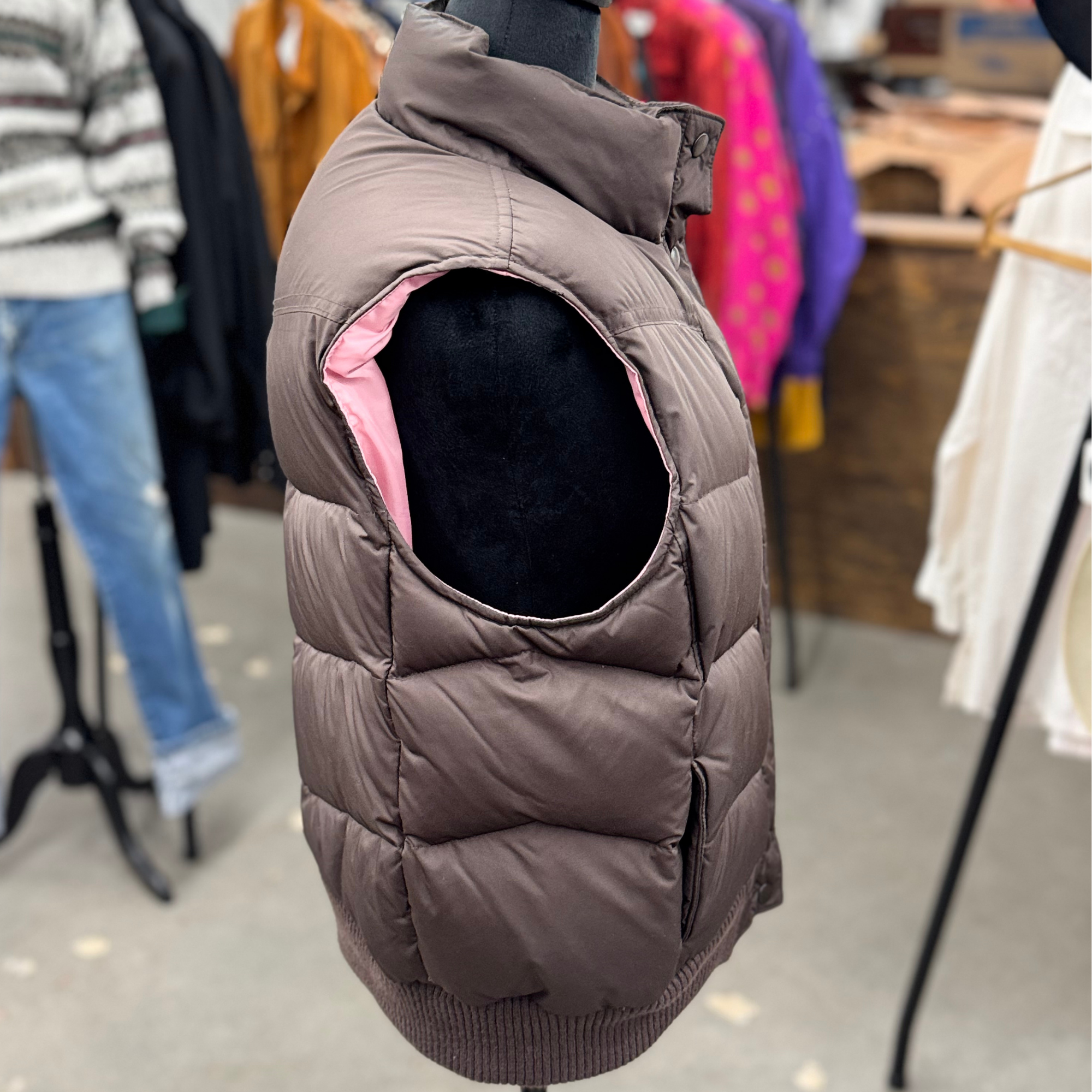 Gap Blue Label Dark Brown Puffy Vest