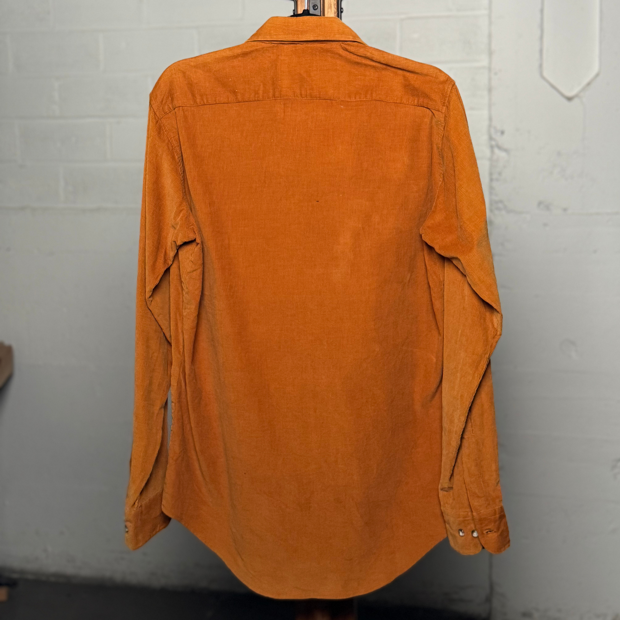 Vintage 1980s Classic Directions Rust Corduroy Western Shirt