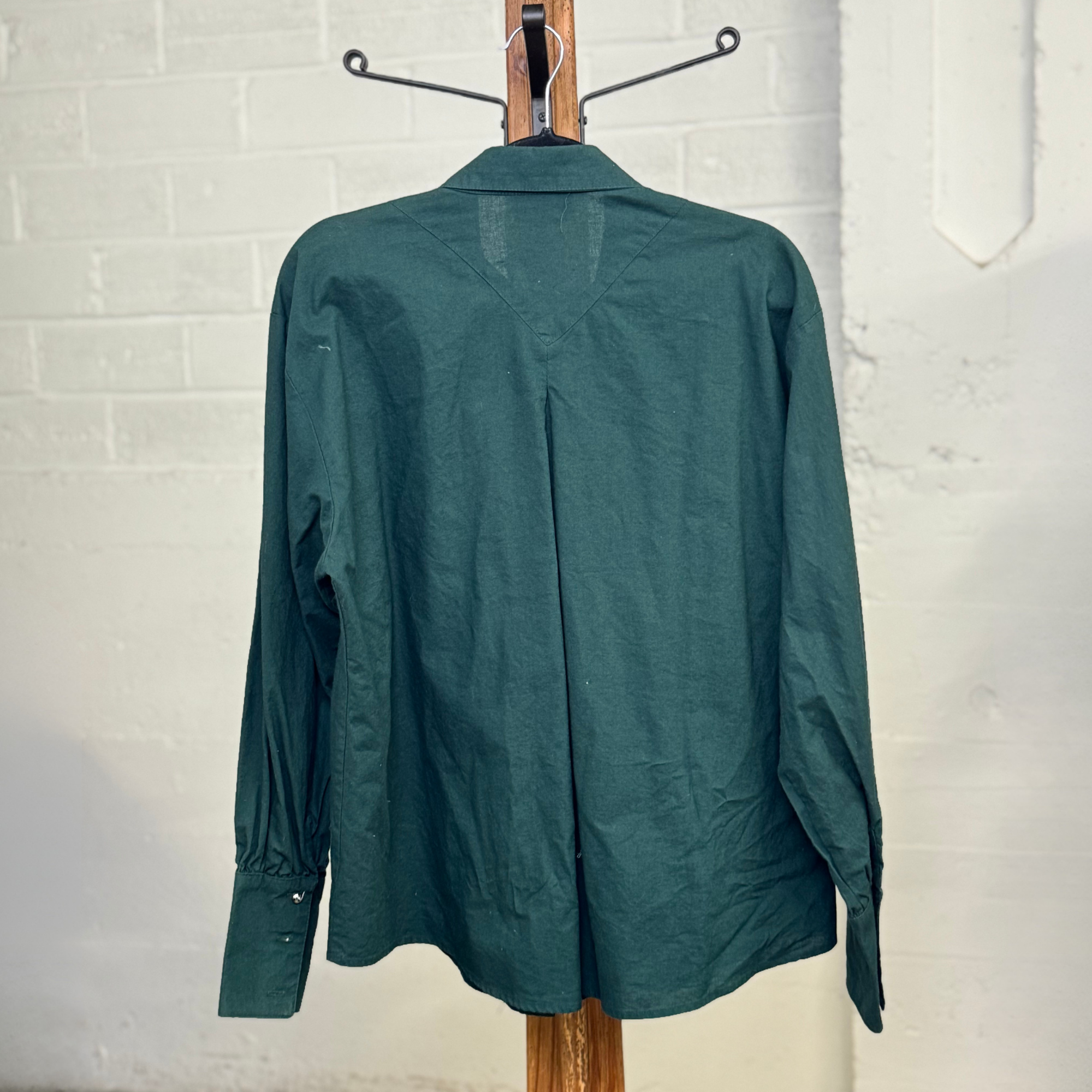 Vintage 1990s Banjo Dallas Green Western Snap Shirt - Made in USA