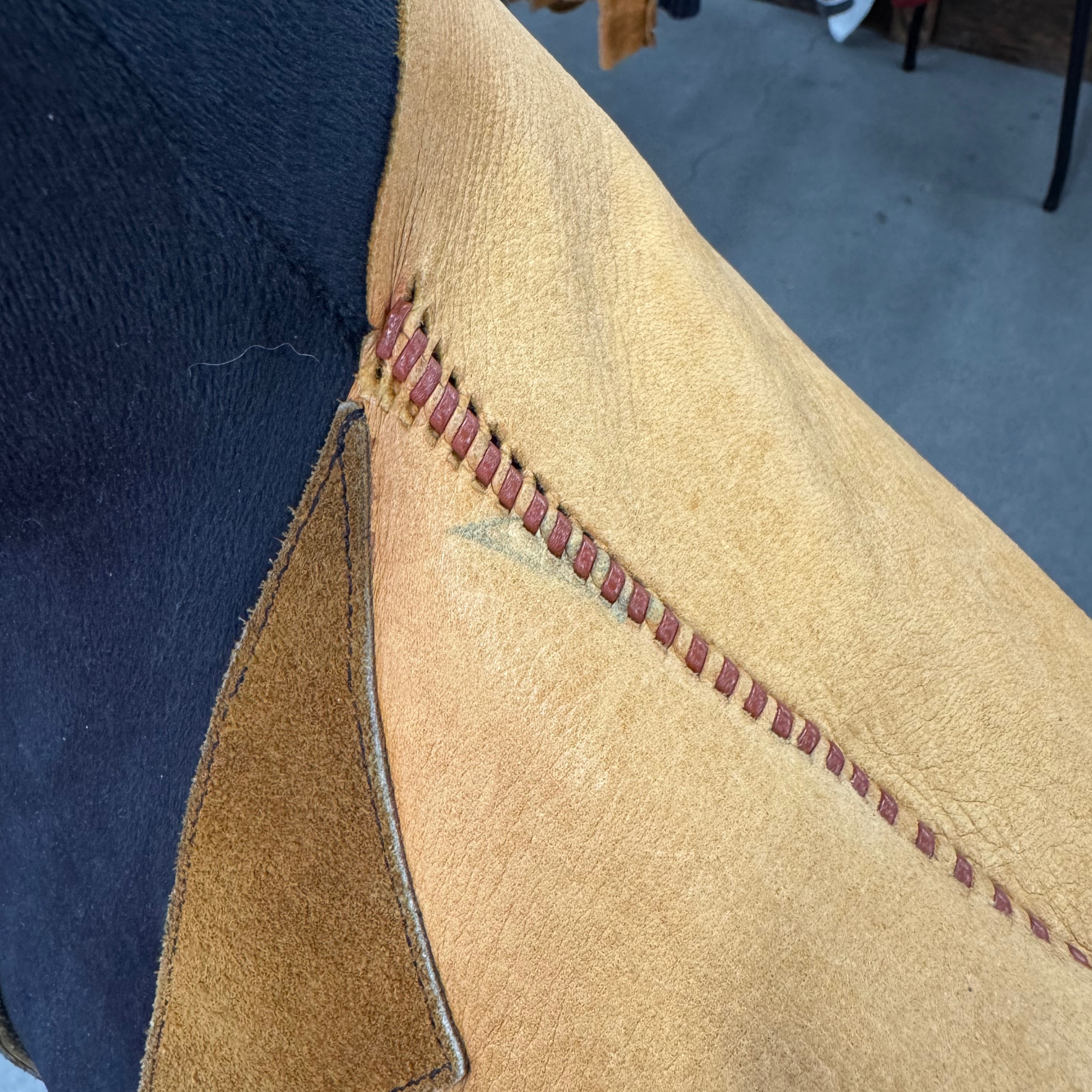Vintage 70s Handmade Leather Vest