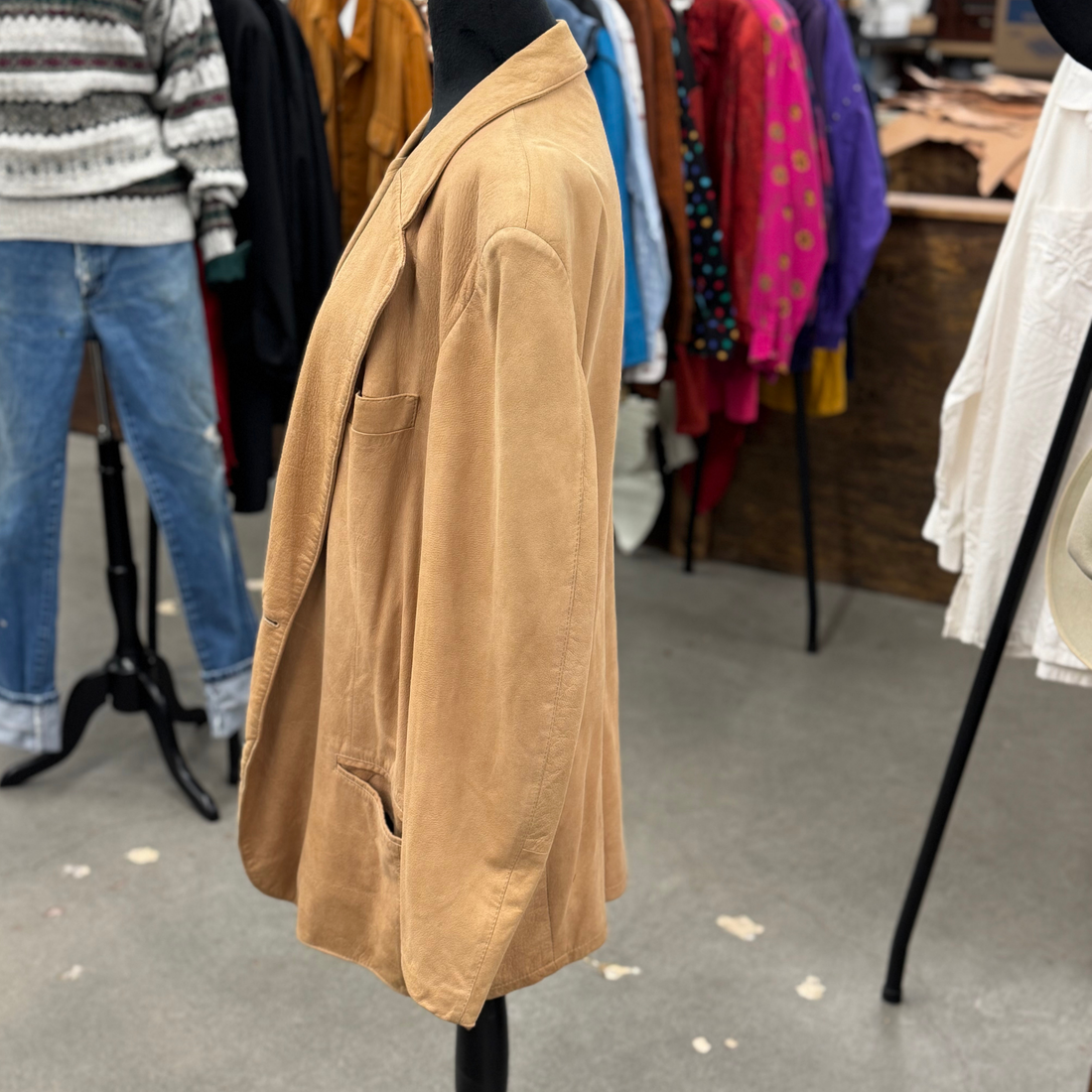 Vintage 70s Remy Tan Leather Blazer