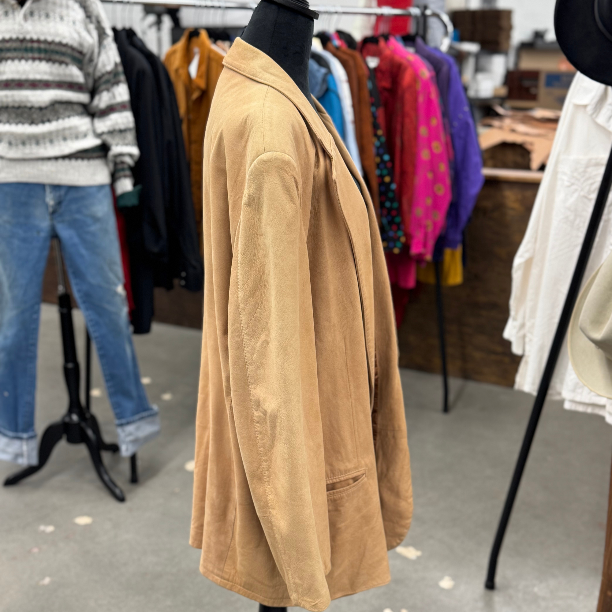 Vintage 70s Remy Tan Leather Blazer