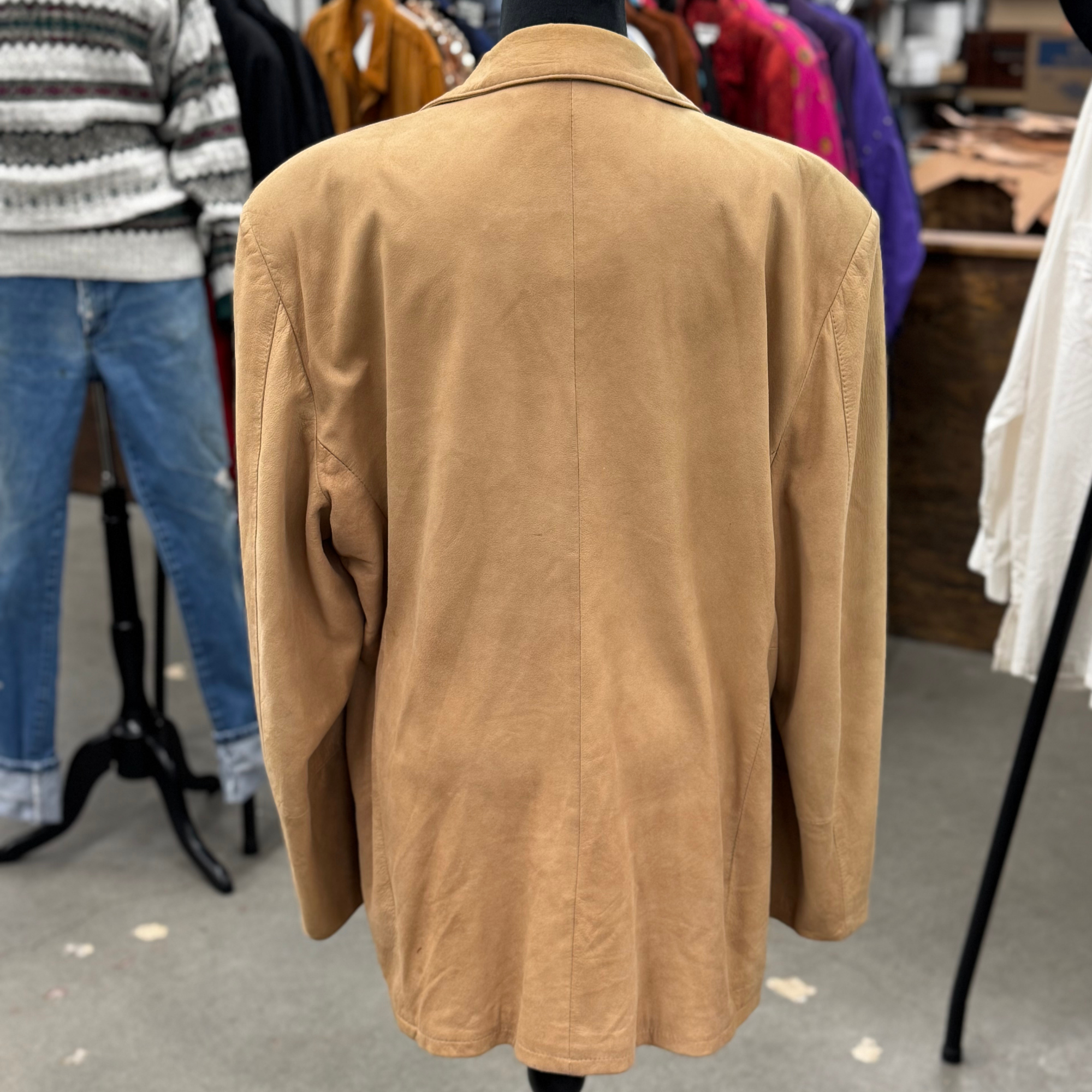 Vintage 70s Remy Tan Leather Blazer