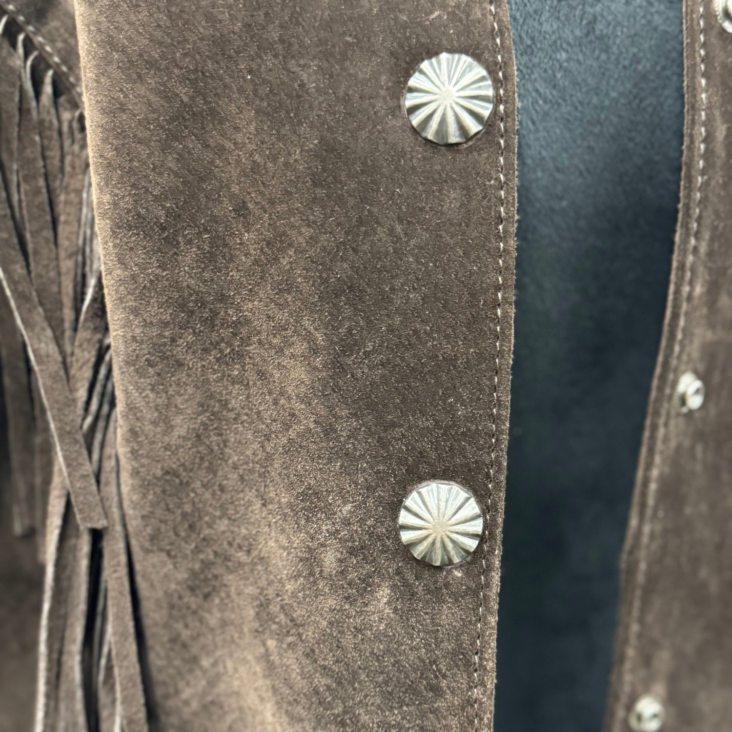 Vintage 80s Cripple Creek Brown Fringe Suede Jacket