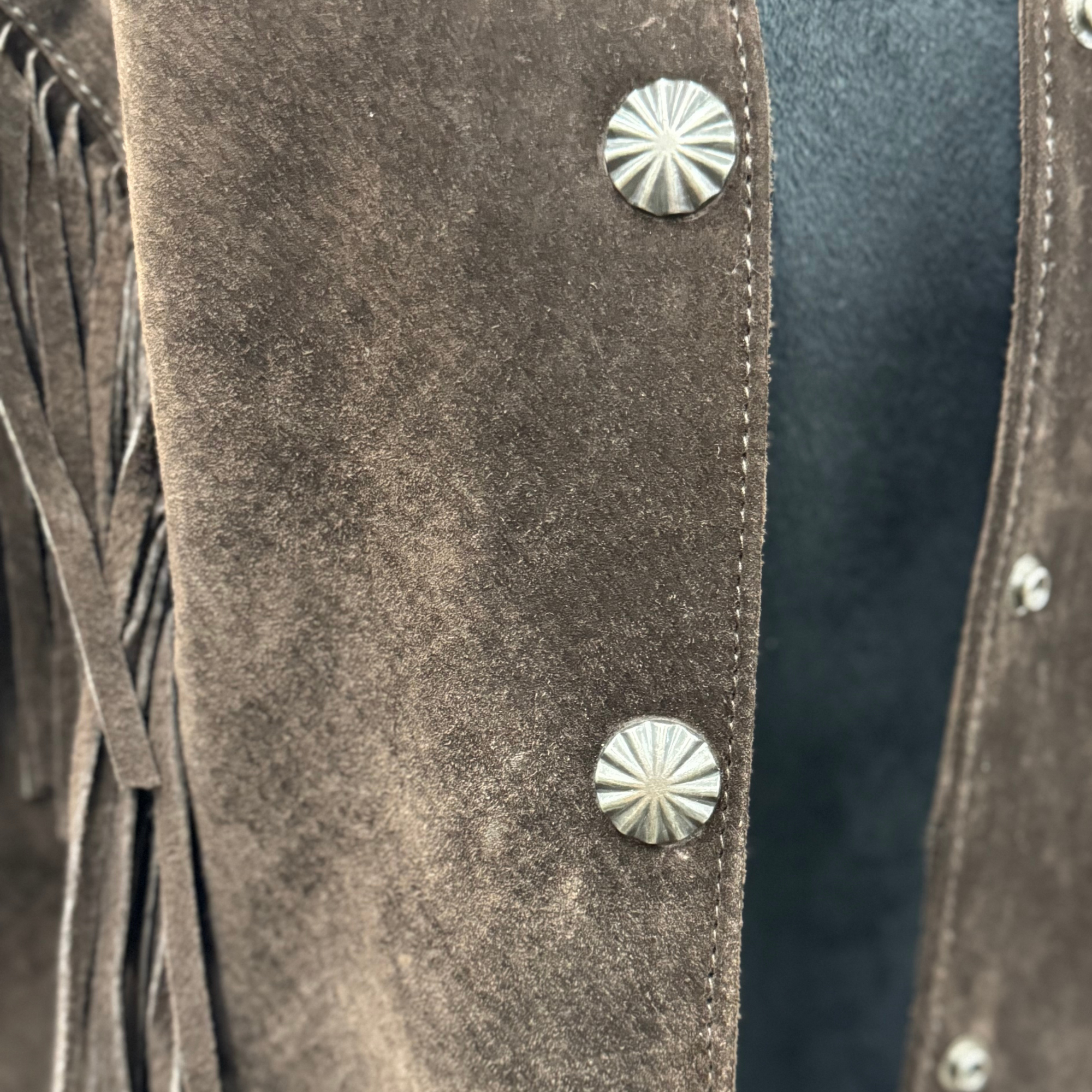 Vintage 80s Cripple Creek Brown Fringe Suede Jacket
