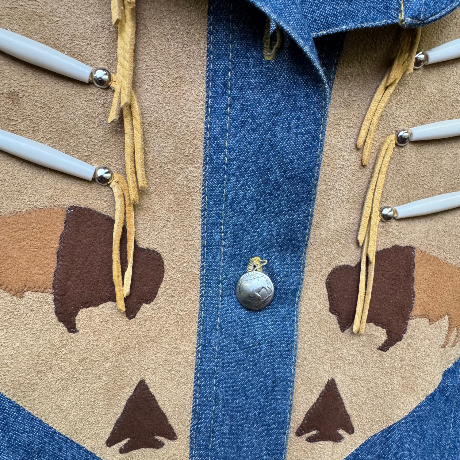 Vintage Southwest Canyon Buffalo Western Denim Shirt