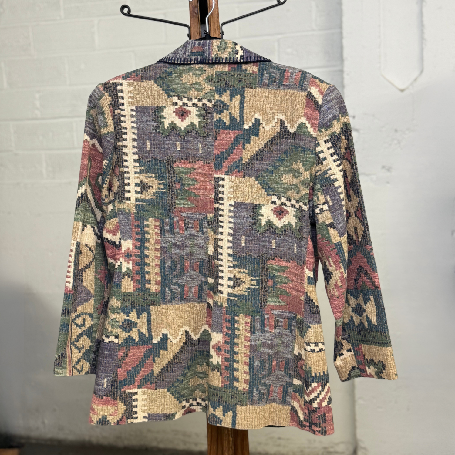 Vintage Circle T Southwestern Tapestry Blazer – Aztec-Inspired Western Jacket