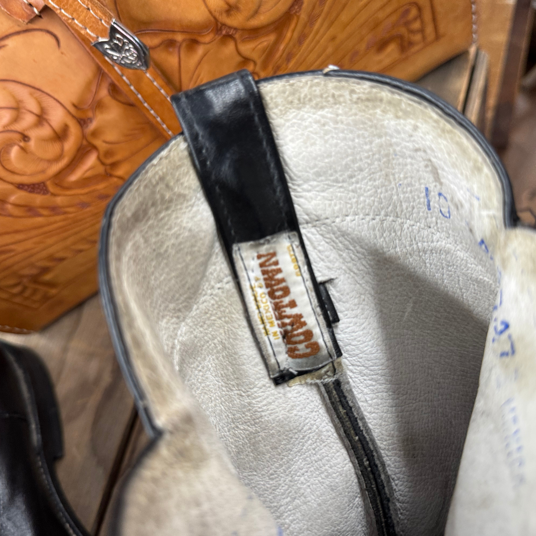 Vintage Black Cowtown Cowboy Boots
