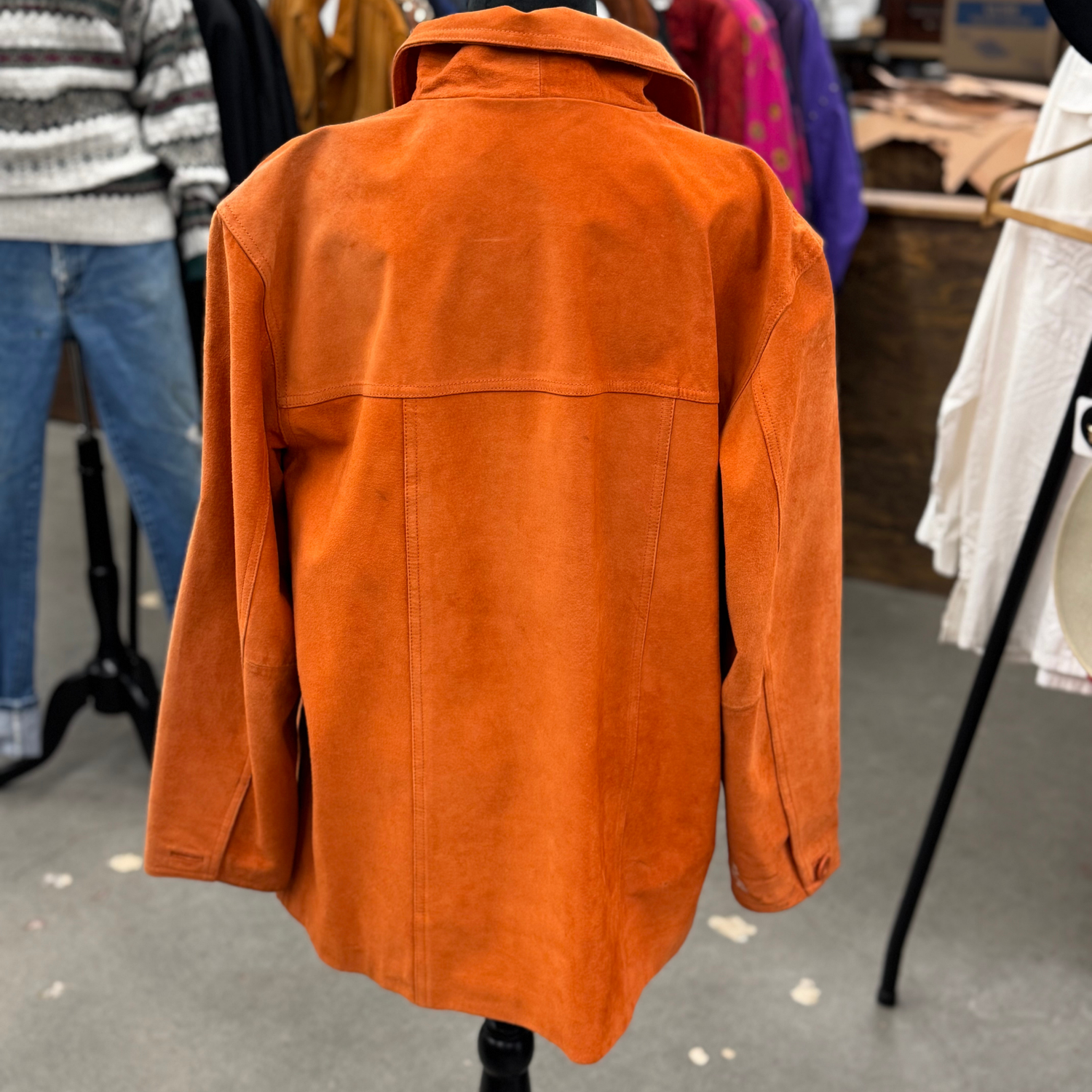 Vintage Orange Suede Coat