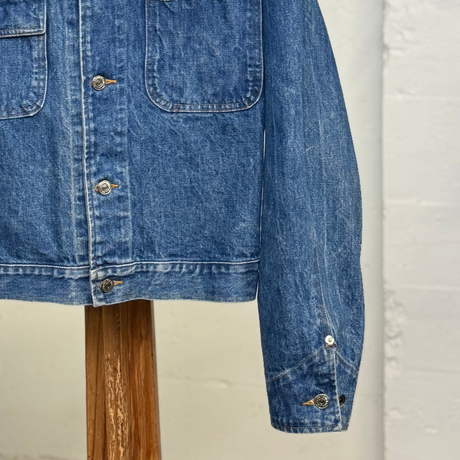 Vintage Polo Ralph Lauren Denim Jacket with Corduroy Collar – Made in USA – Size L