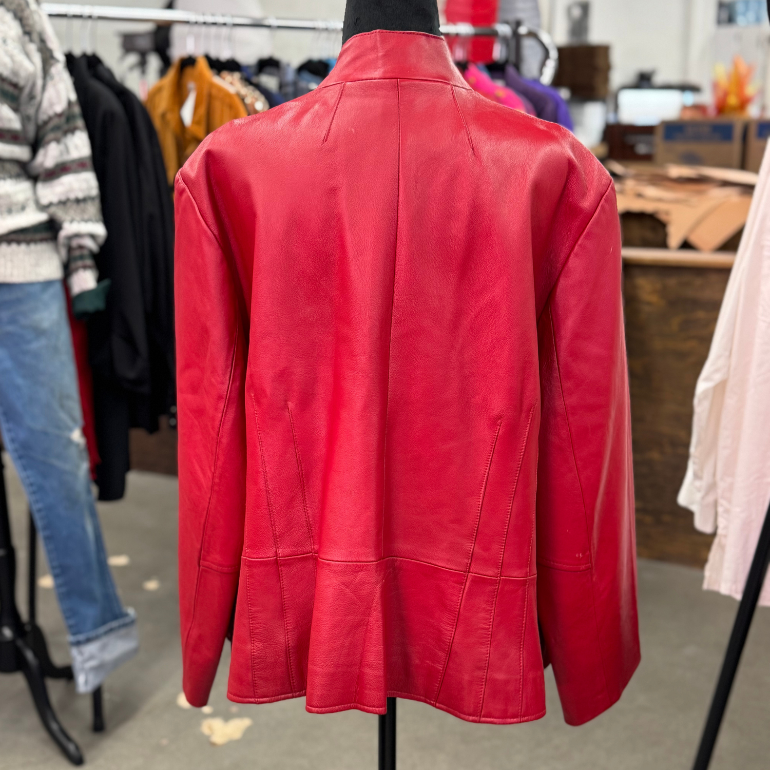 Vintage Red Leather Jacket