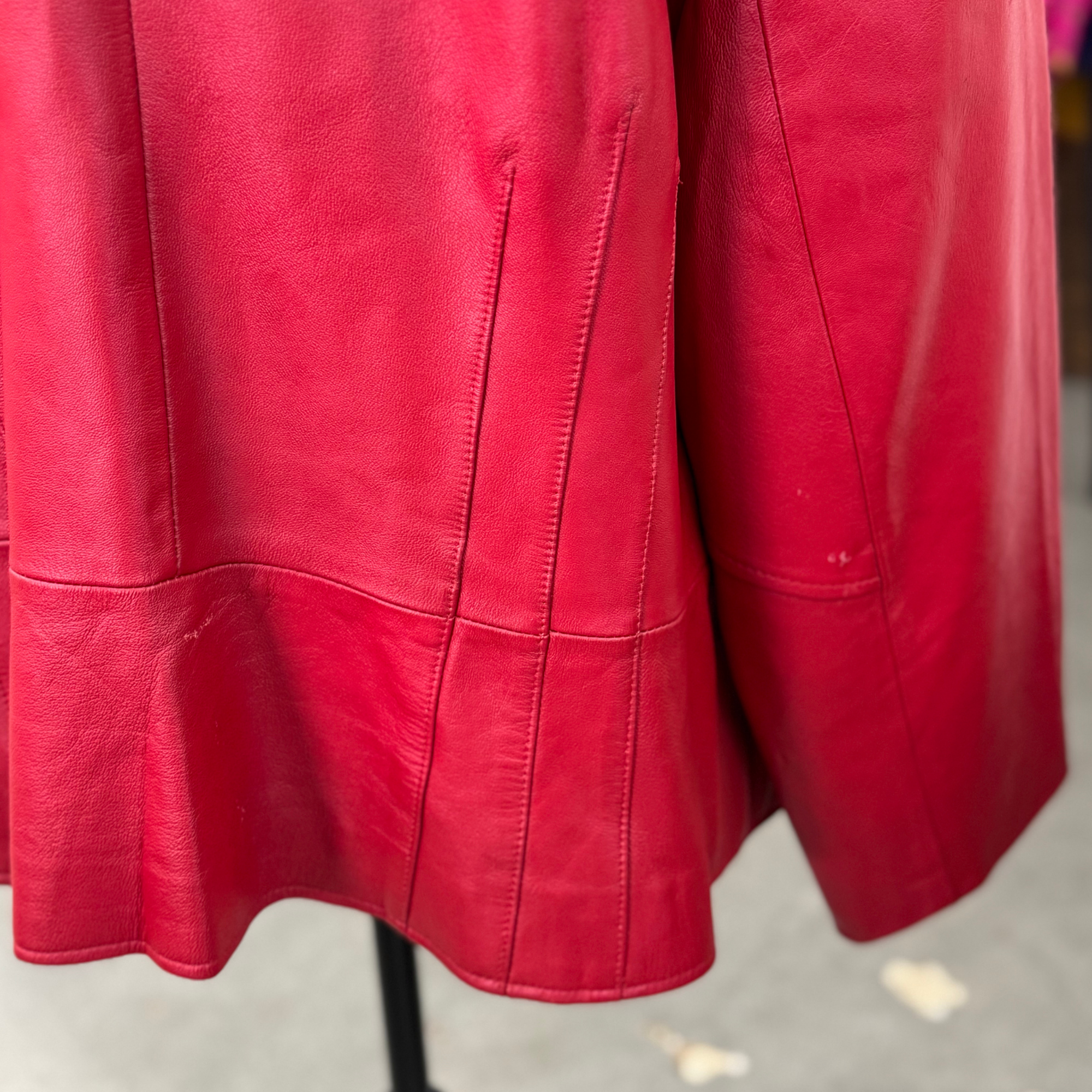Vintage Red Leather Jacket