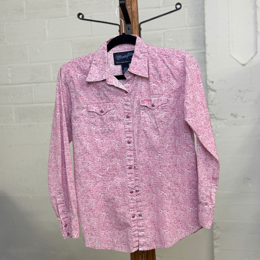 Vintage Wrangler Pink Paisley Western Shirt - Women&