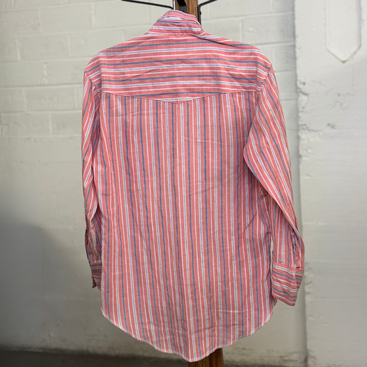 Vintage 70s Wrangler Red White & Blue Stripe Western Shirt