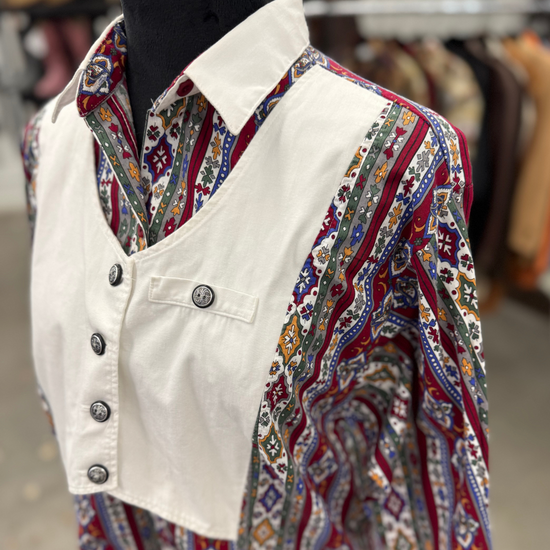 Vintage Panhandle Slim Western Shirt – Made in USA – Size Small – 100% Cotton