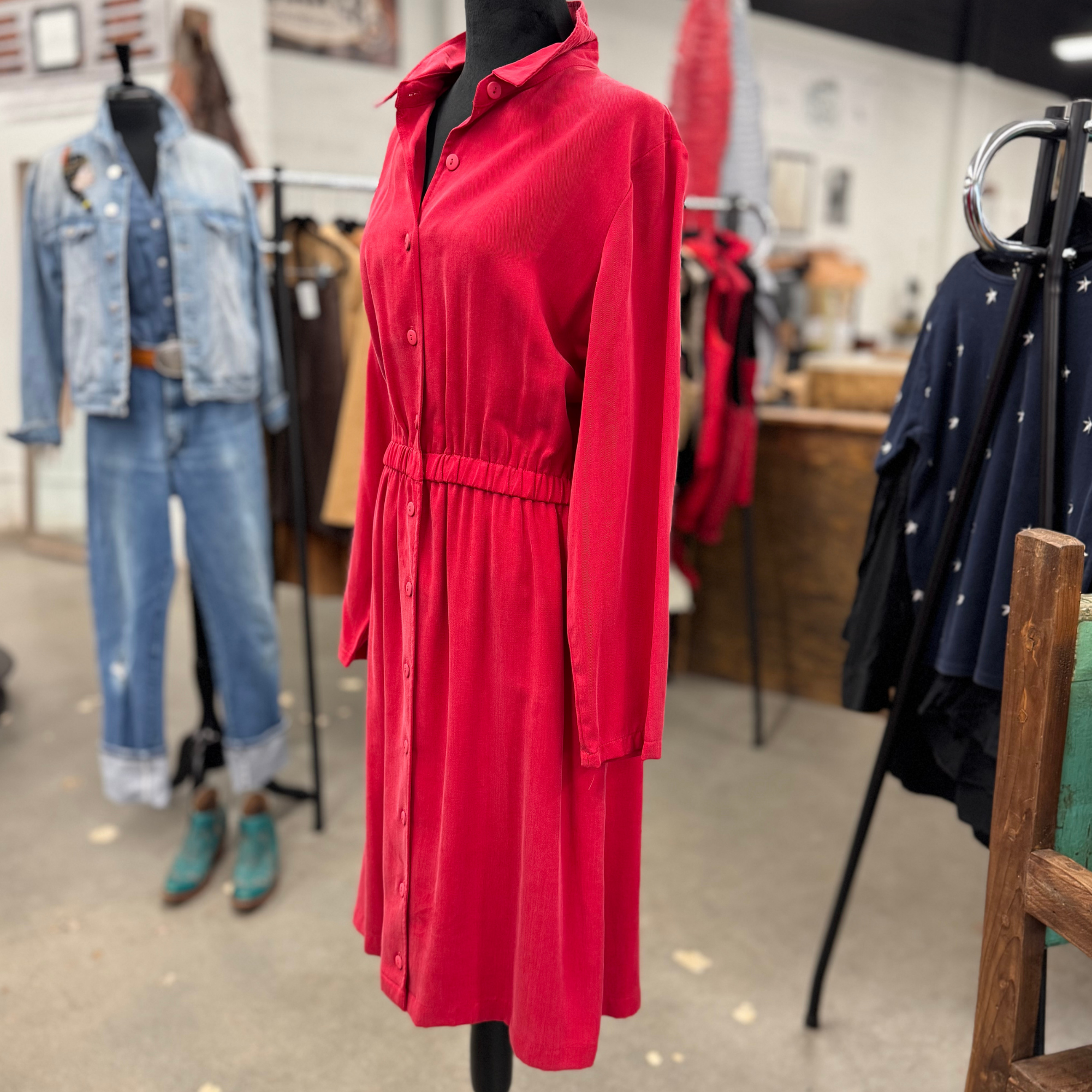 Vintage Simple Staple Red Dress