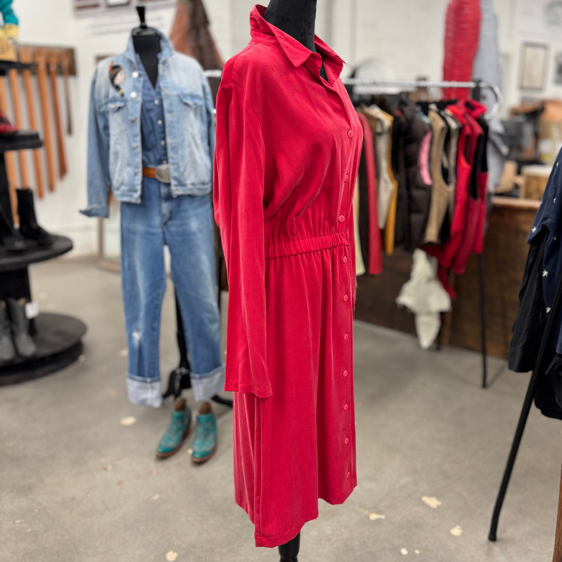 Vintage Simple Staple Red Dress