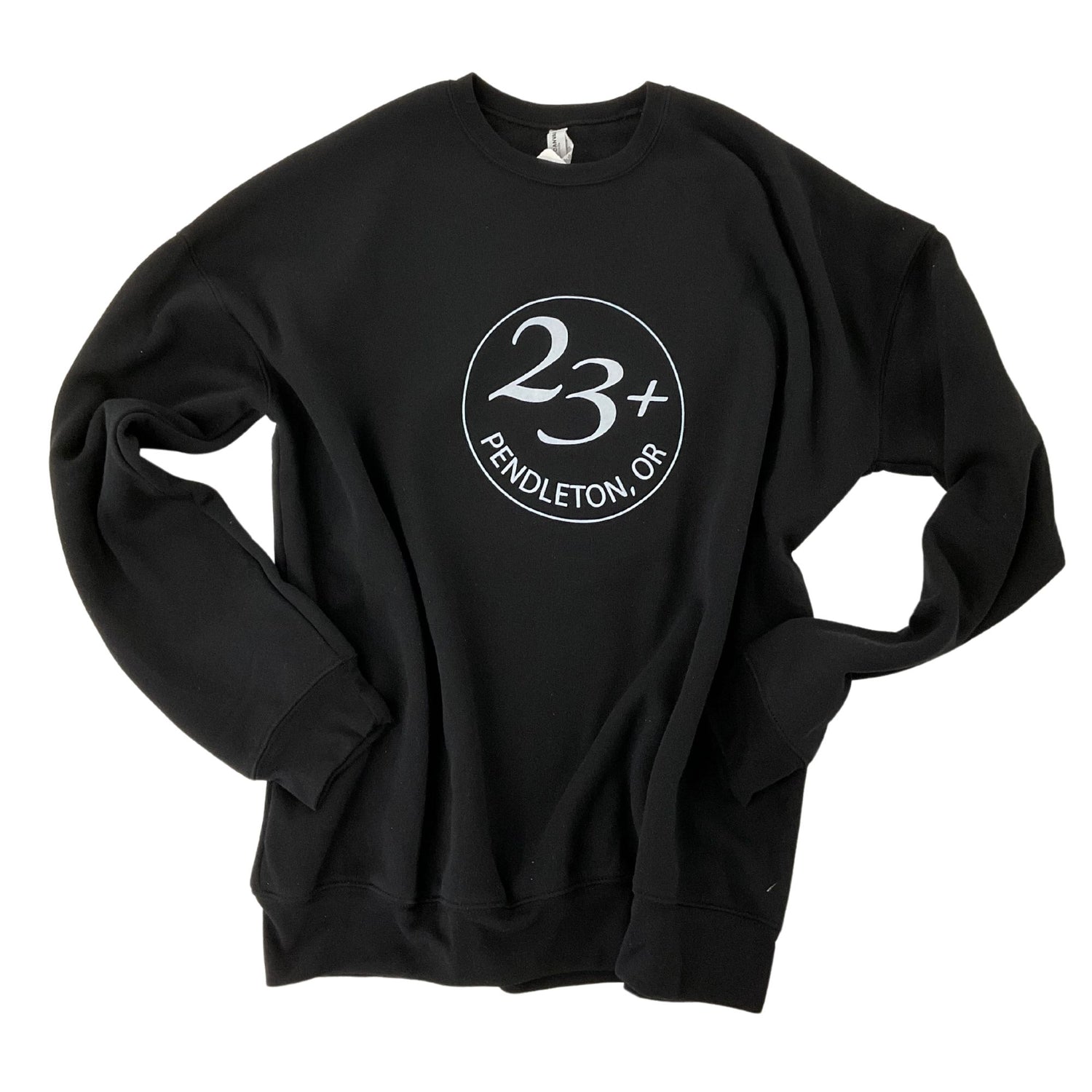 23+ Logo Crew Neck Sweatshirt - Black