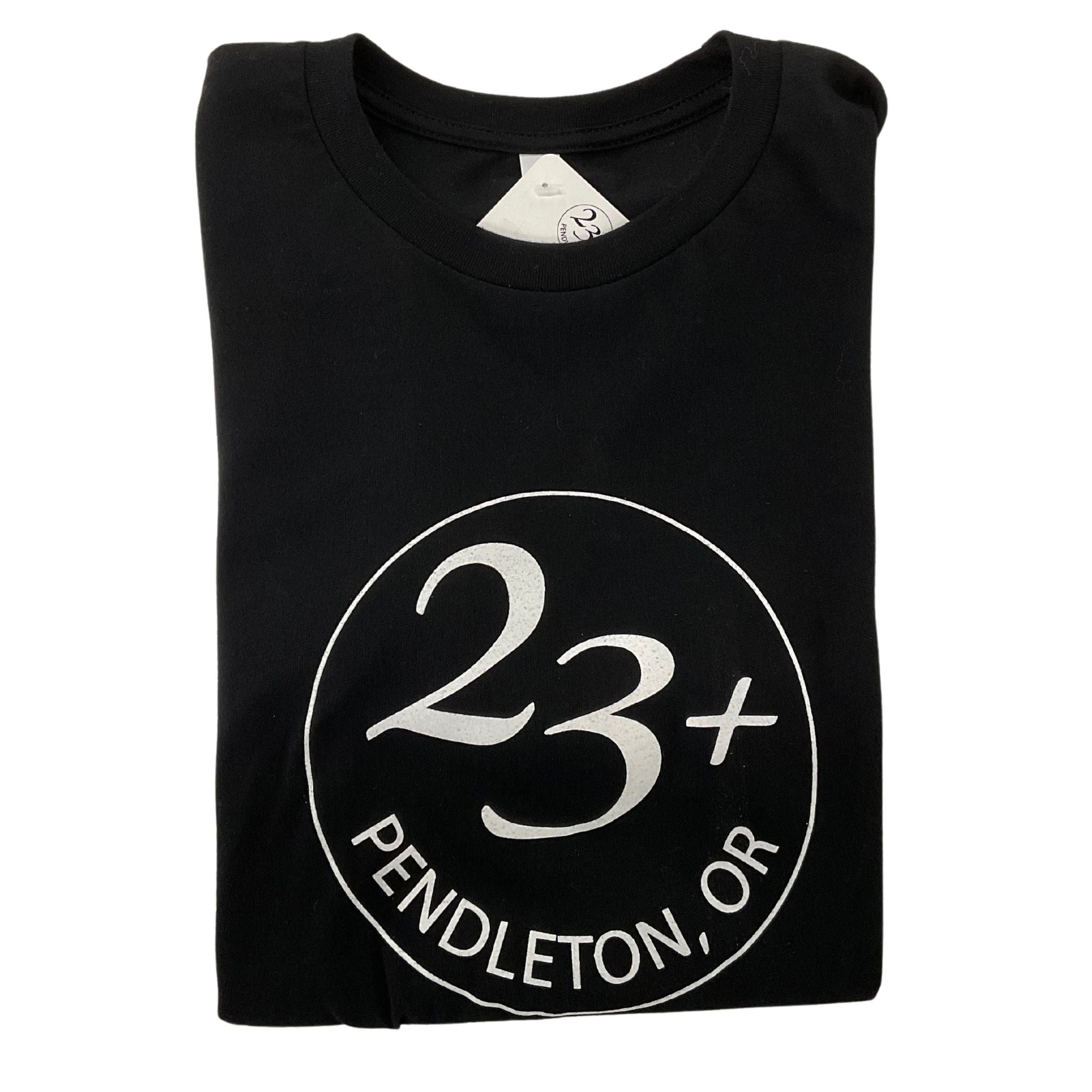 23+ Logo T-shirt Crew Neck- Black