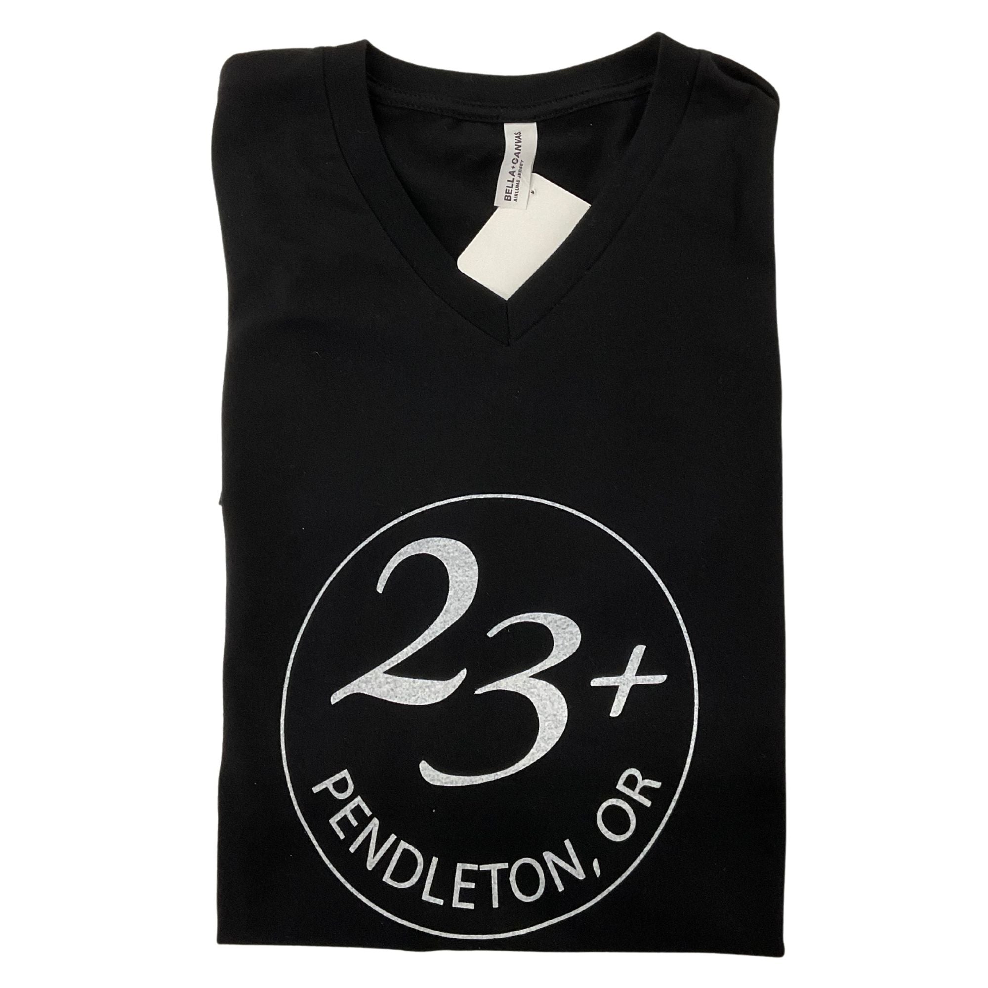 23+ Logo Vneck T-shirt - Black