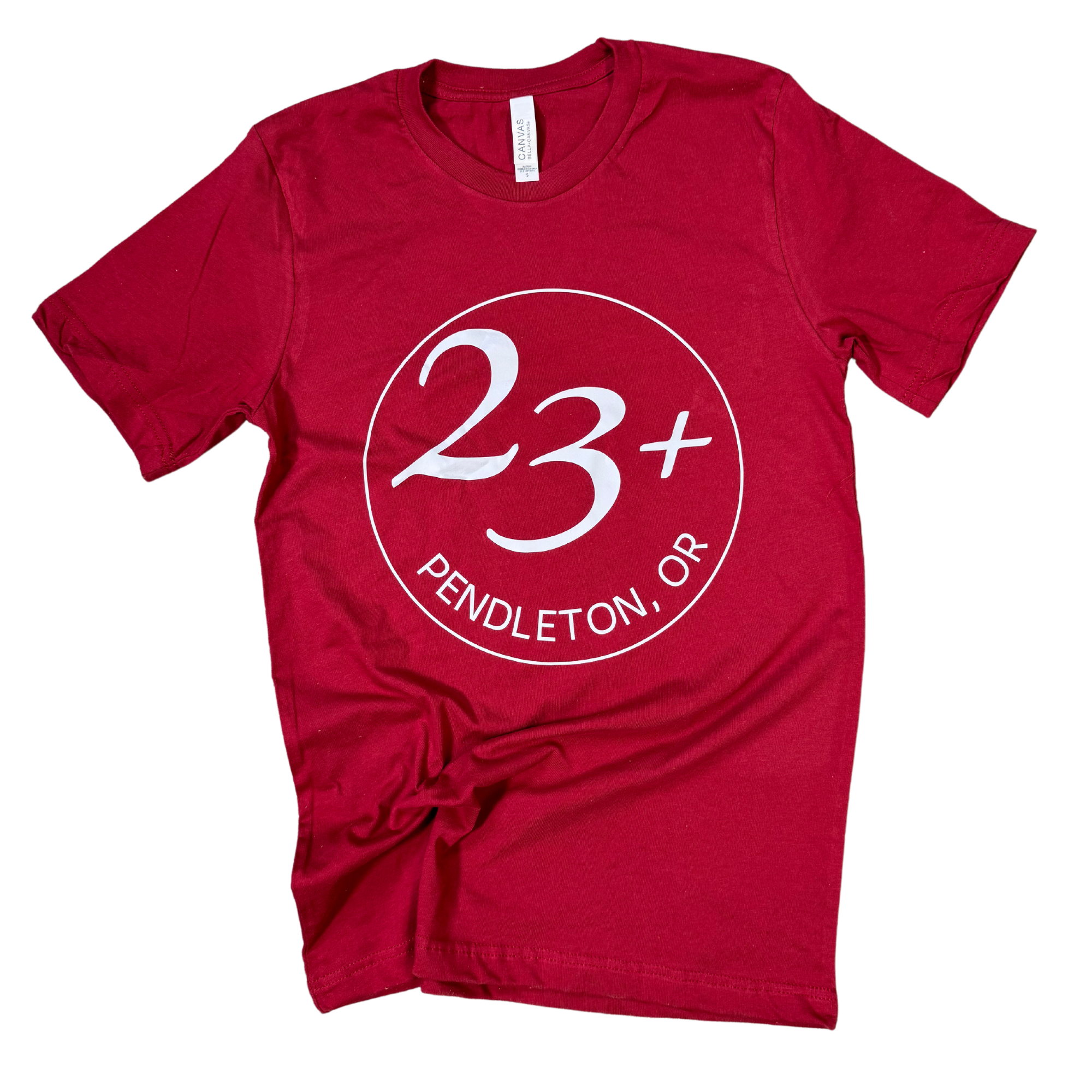 23+ Logo T-shirt Crew Neck- Cardinal