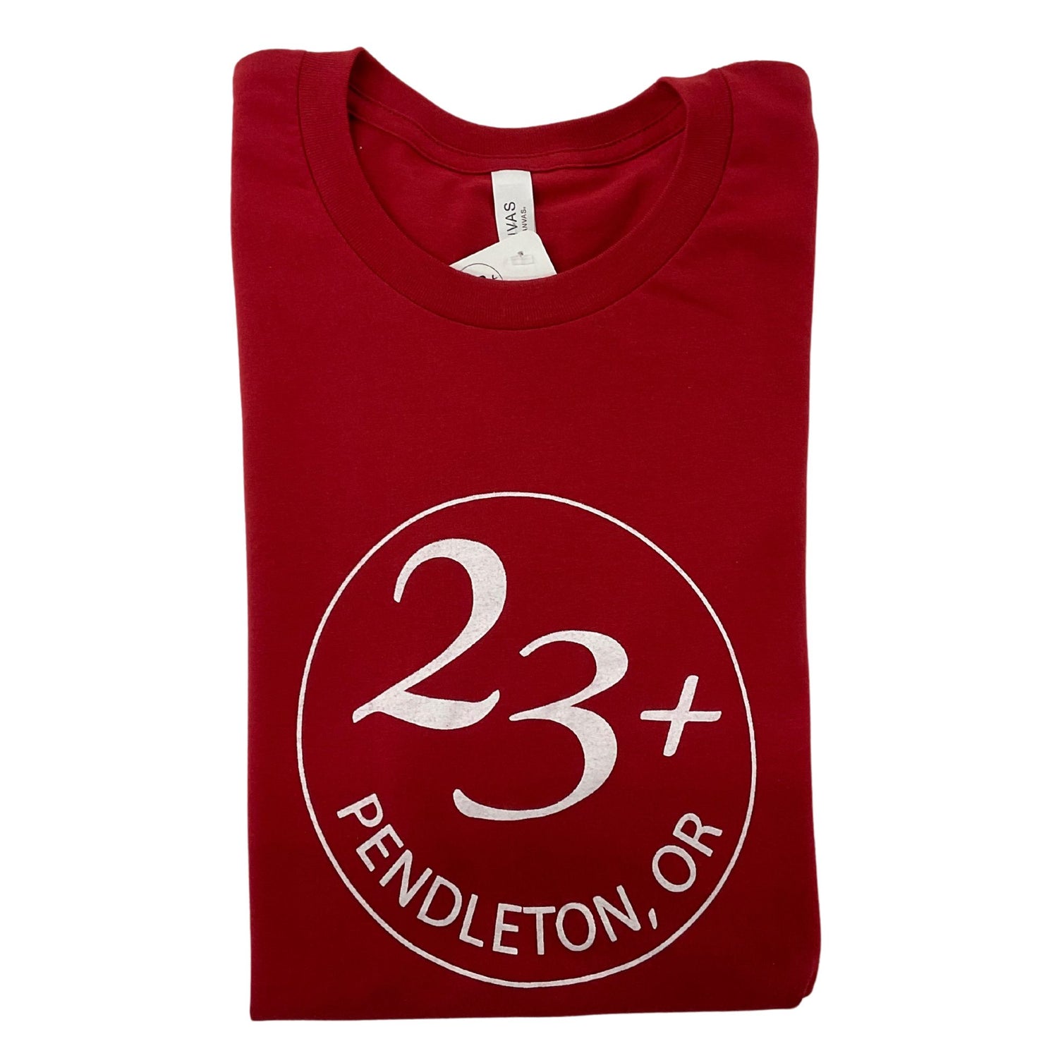 23+ Logo T-shirt Crew Neck- Red