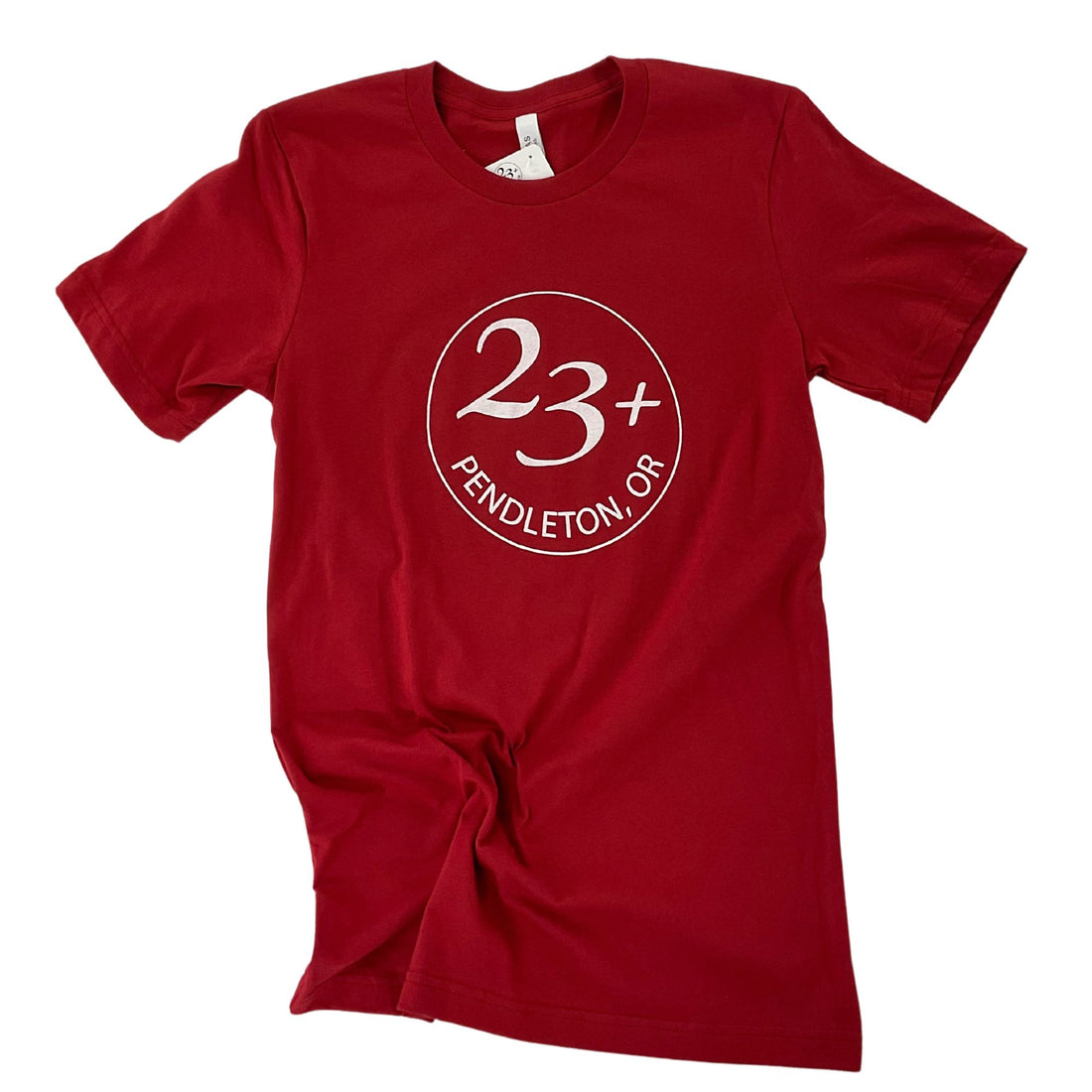 23+ Logo T-shirt Crew Neck- Red