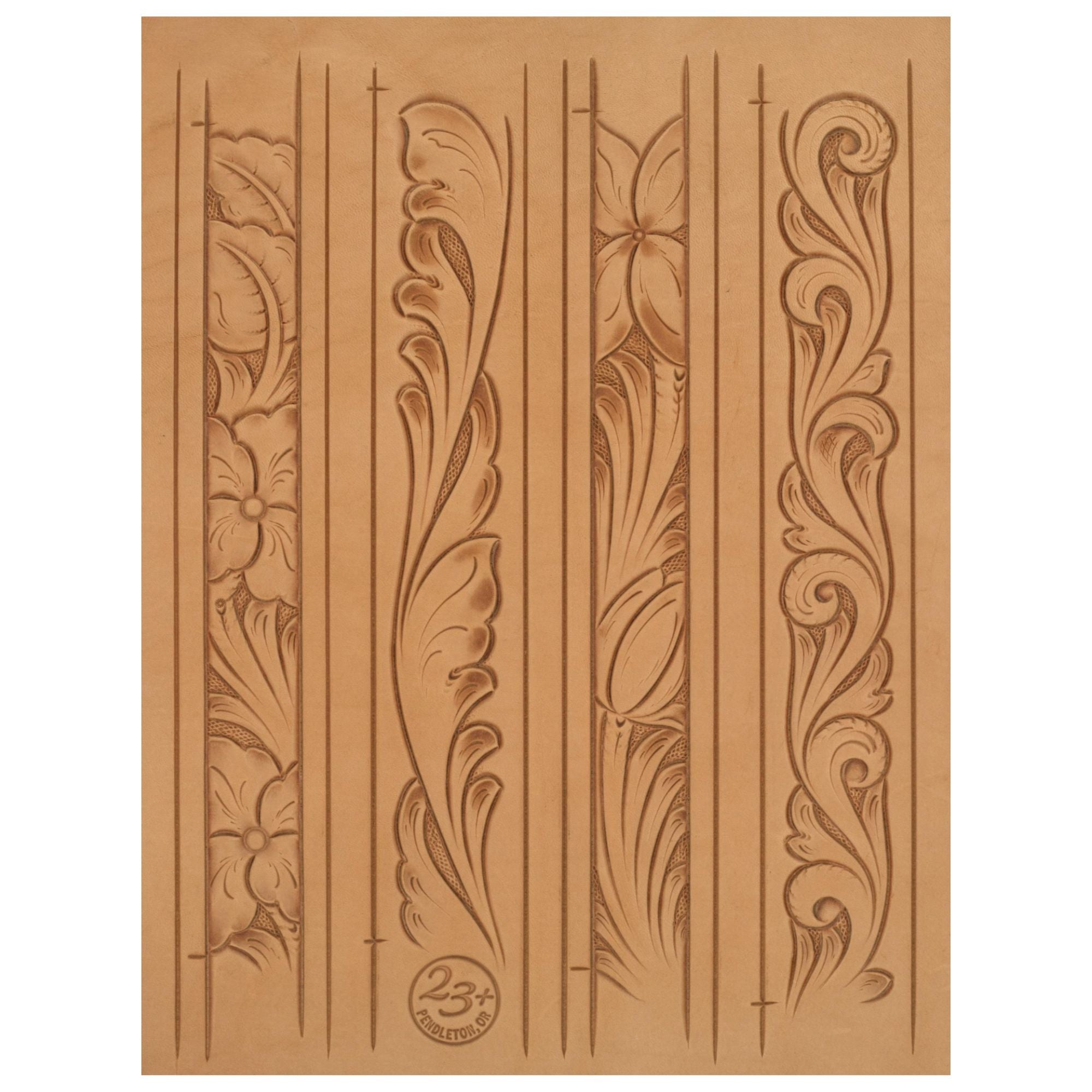 Leather Belt Pattern, Feathers, Vines and Scrolls, Tooling Design PDF  Download 