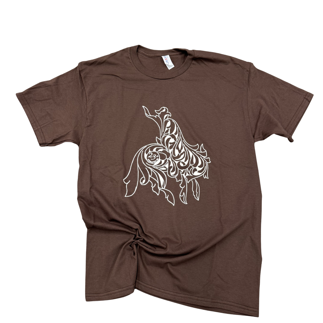 Specialty Pattern T-Shirt - Bucking Horse - Chocolate