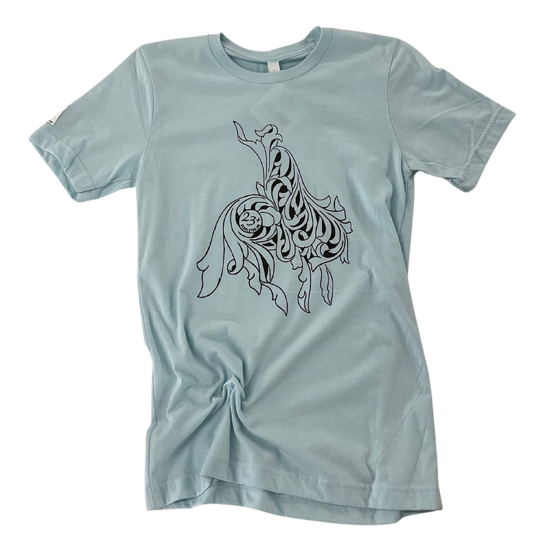 Specialty Pattern T-Shirt - Bucking Horse - Light Blue