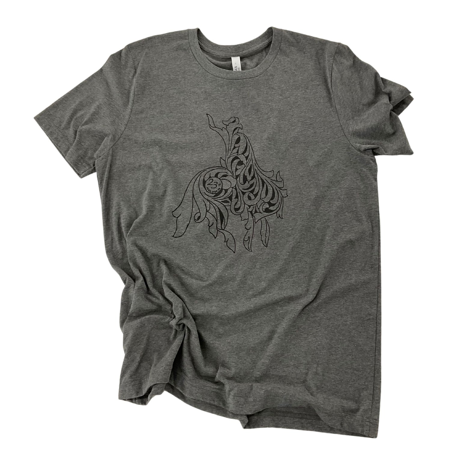 Speciality Pattern T-Shirt - Bucking Horse - Grey