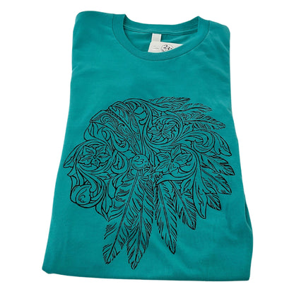 Speciality Pattern T-Shirt - Chief - Turquoise