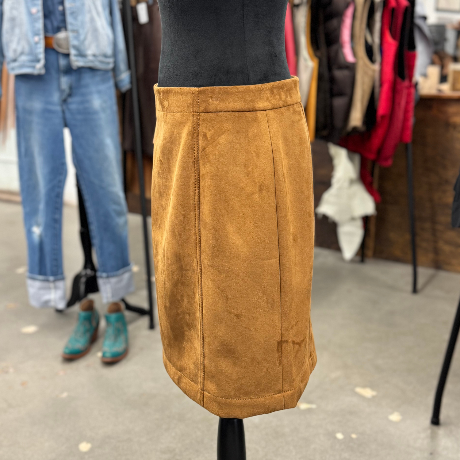 Faux Suede Skirt