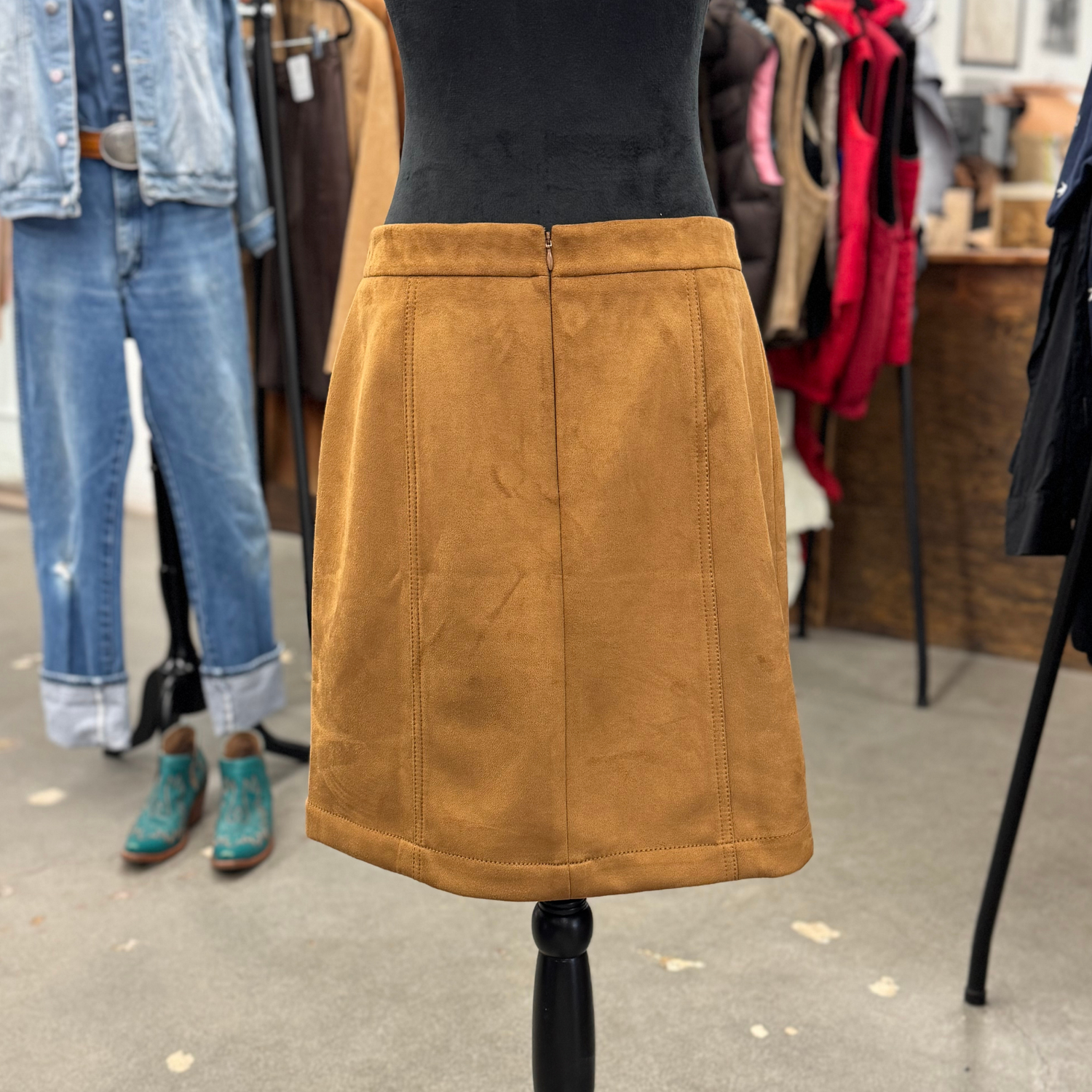 Faux Suede Skirt