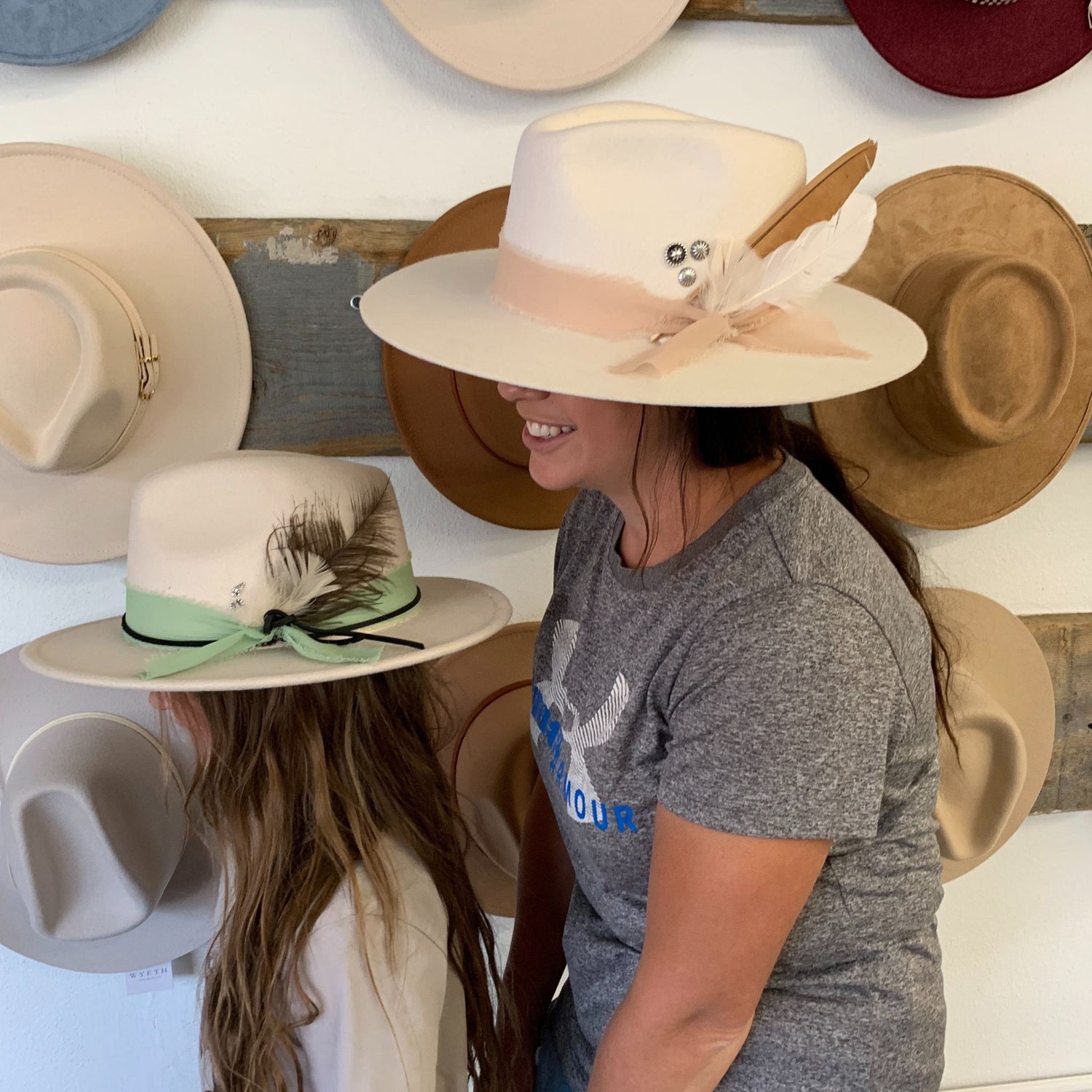 mom + daughter custom hats