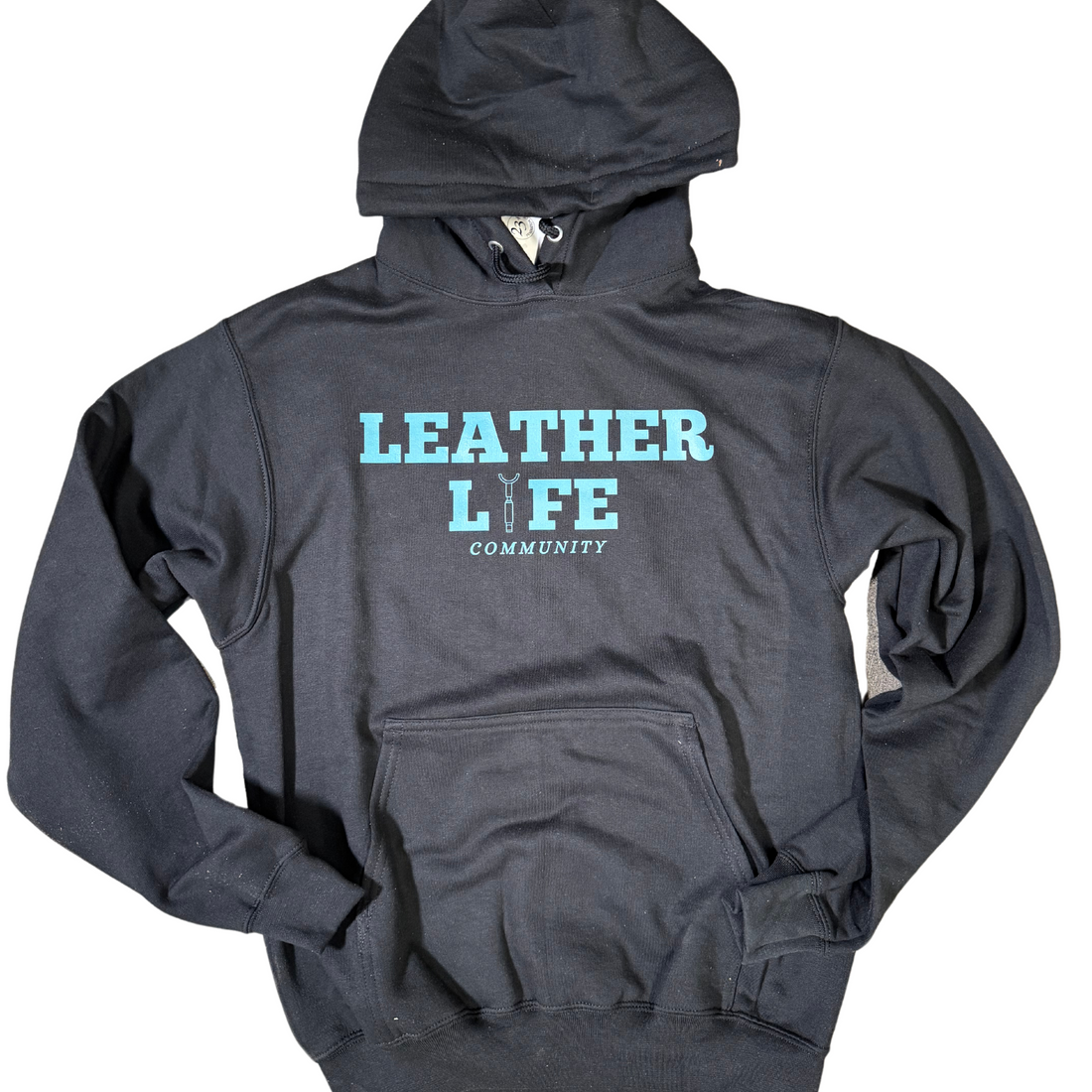 Leather Life Community Hoodie Sweatshirt- Black