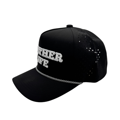 Leather Life Puff Embroidery - Black