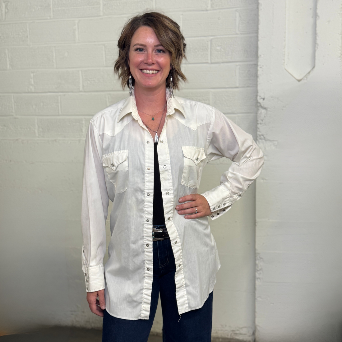 Vintage 1980s Panhandle Slim Pearl Snap Western Shirt – Made in USA