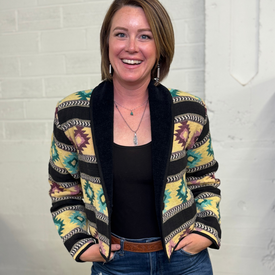 Vintage New Identity Southwestern Blazer Jacket