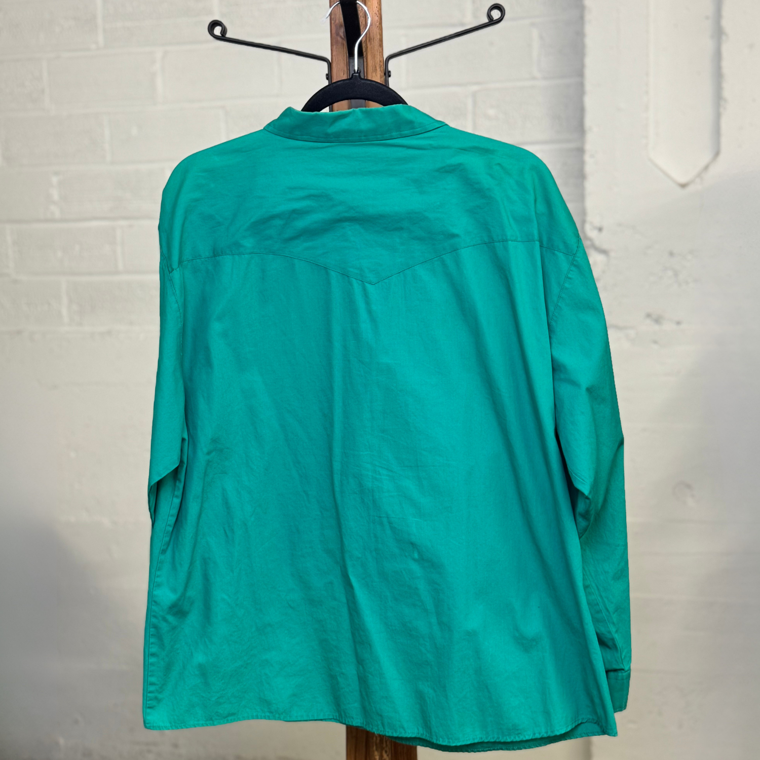 Vintage 1990s Roper Teal Western Tuxedo Shirt