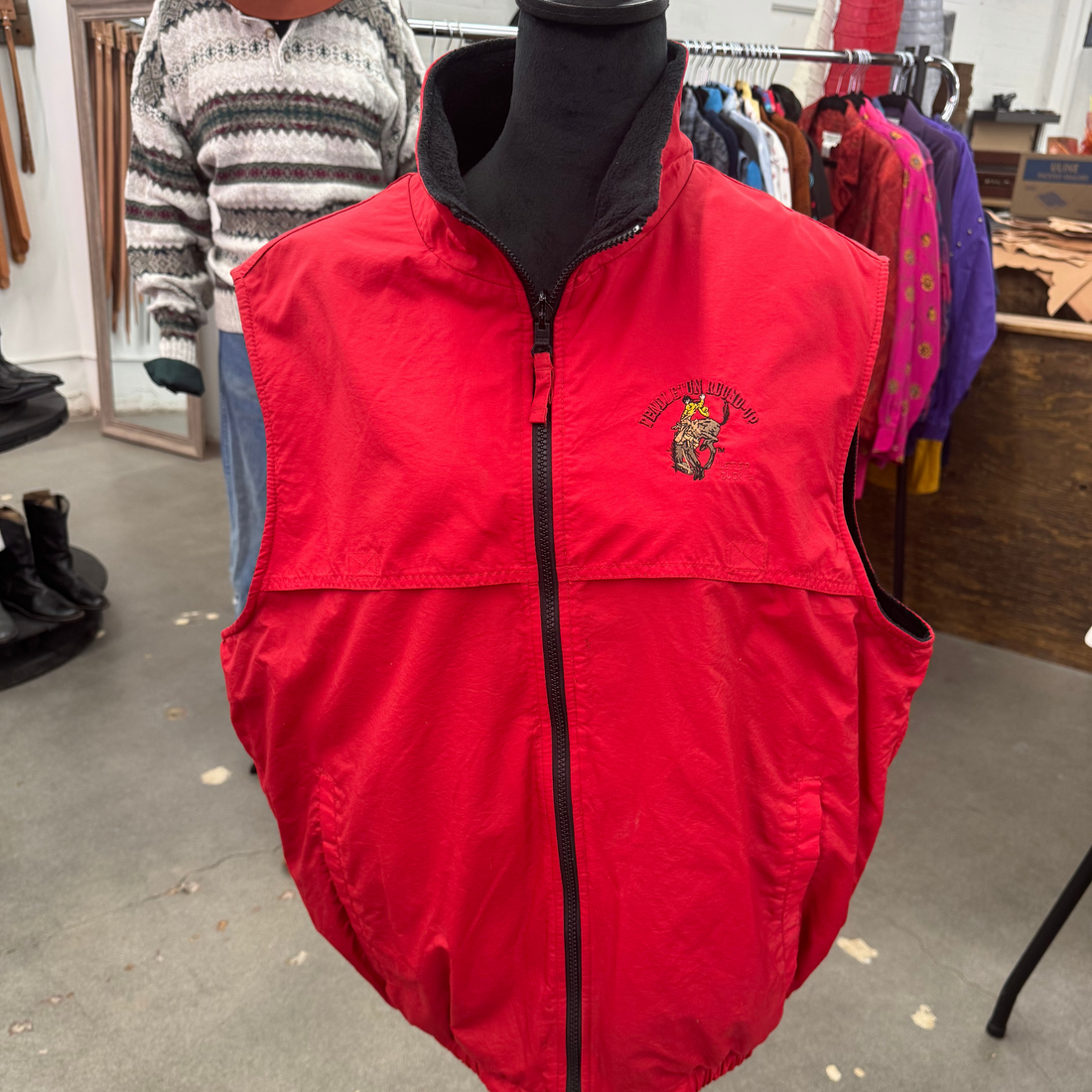 Vintage Pendleton Round Up Red Vest