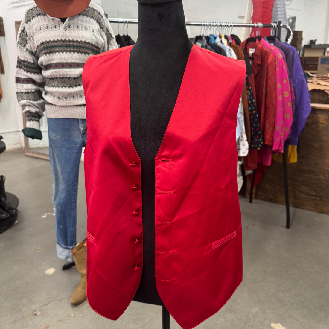 Vintage Red Tuxedo Vest