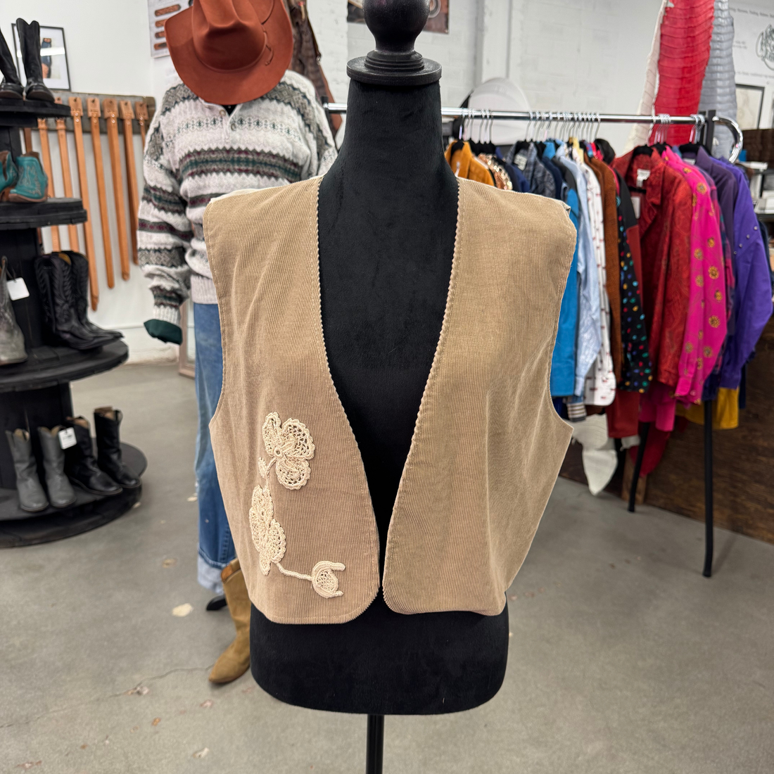 Vintage Reversible Corduroy/Silk Vest