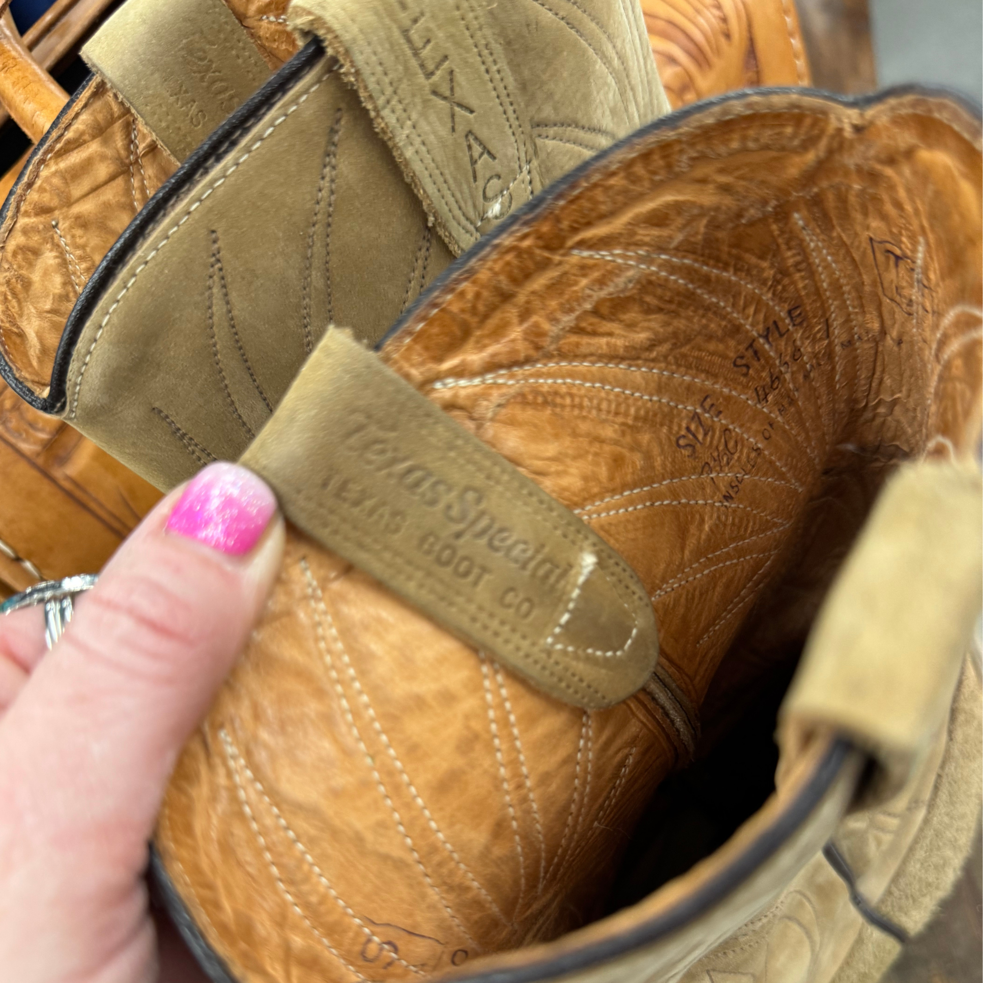 Vintage Tan Texas Boot Co Cowboy Boots