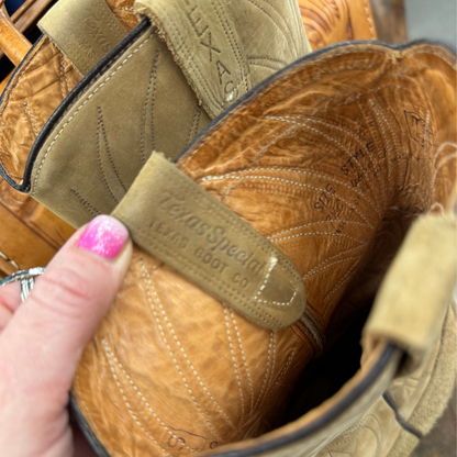 Vintage Tan Texas Boot Co Cowboy Boots