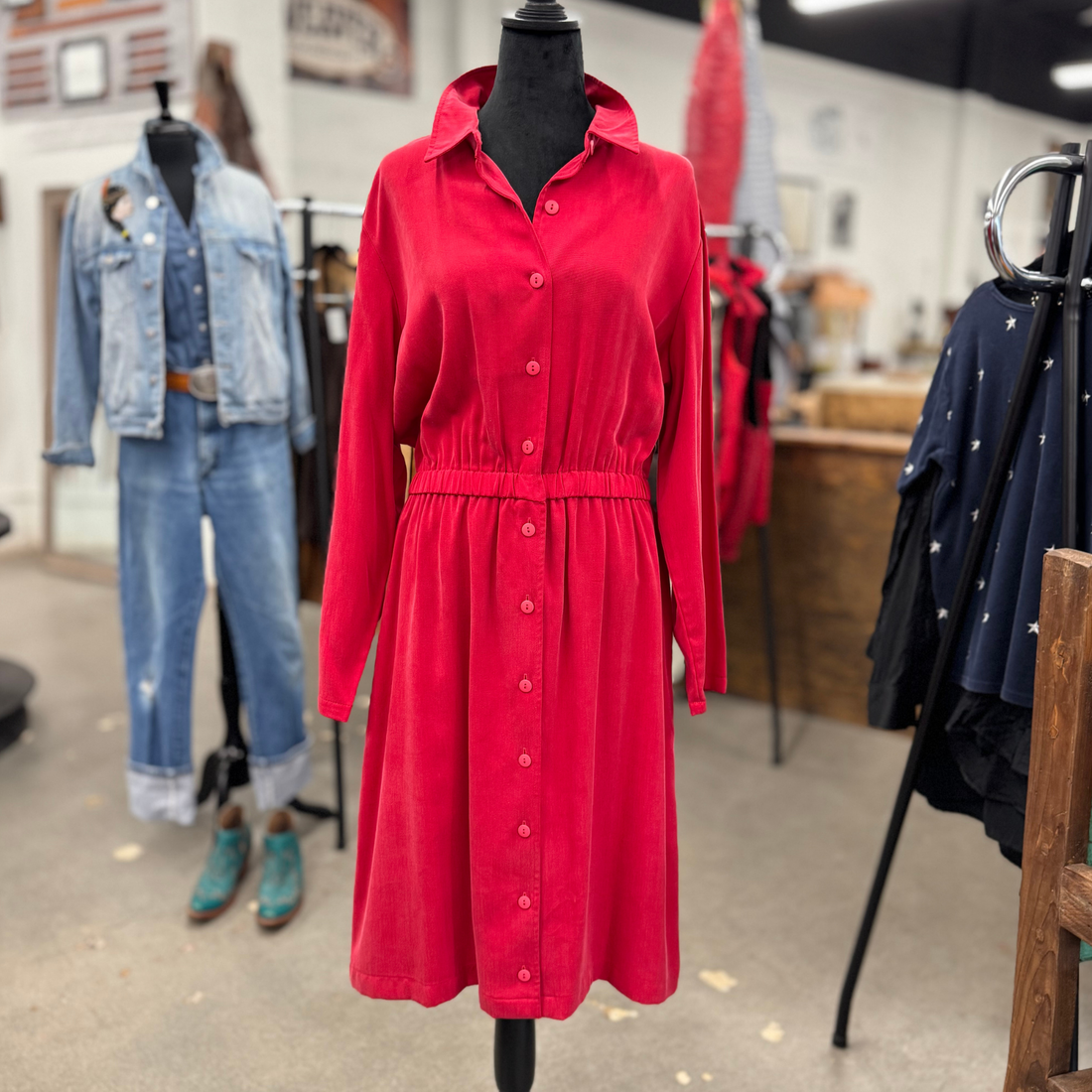 Vintage Simple Staple Red Dress